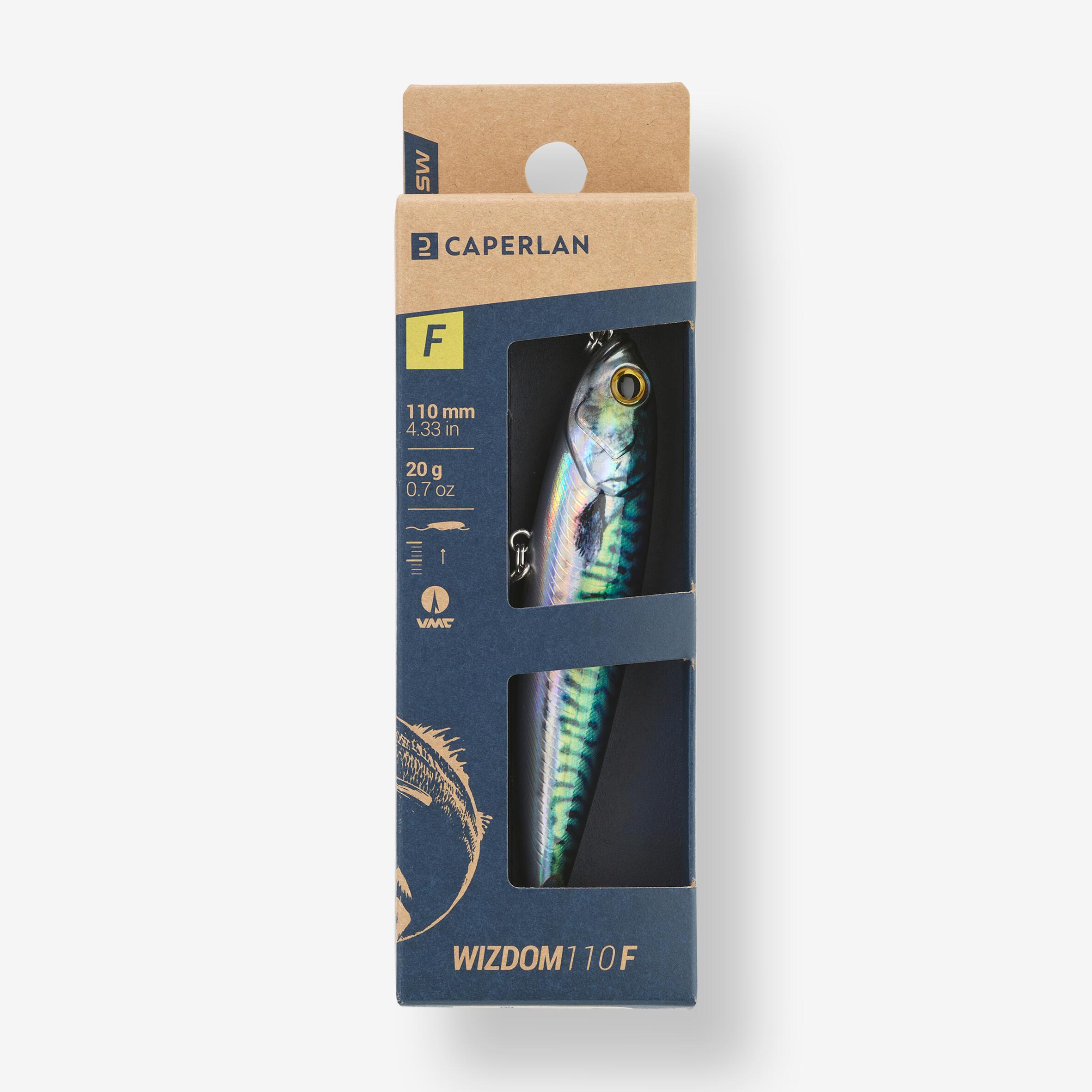 Poisson nageur stickbait pencil WIZDOM 110 F MAQUEREAU VERT pêche leurre en mer 3/3