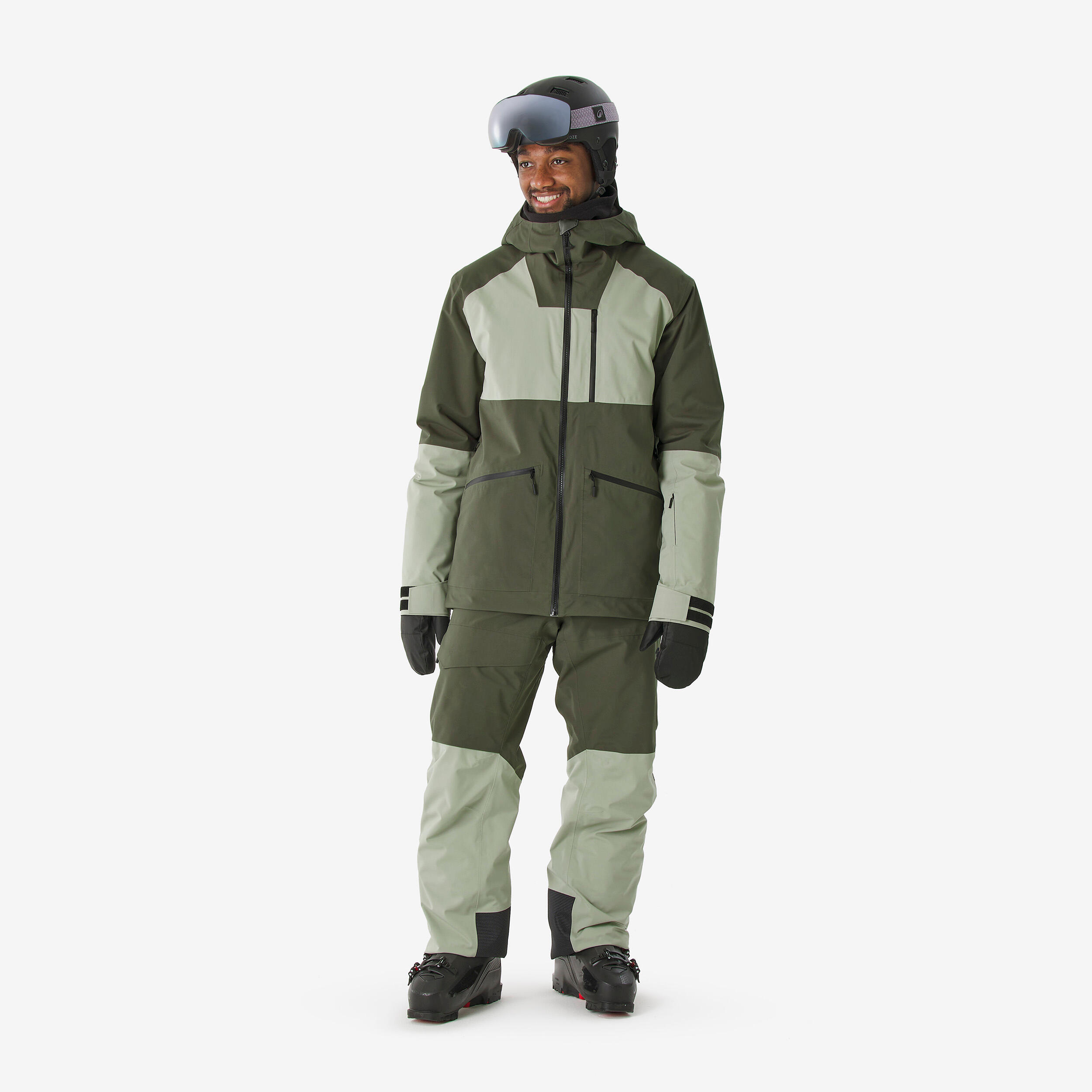 Manteau de ski et planche à neige chaud et respirant homme, 500 AM 12/18