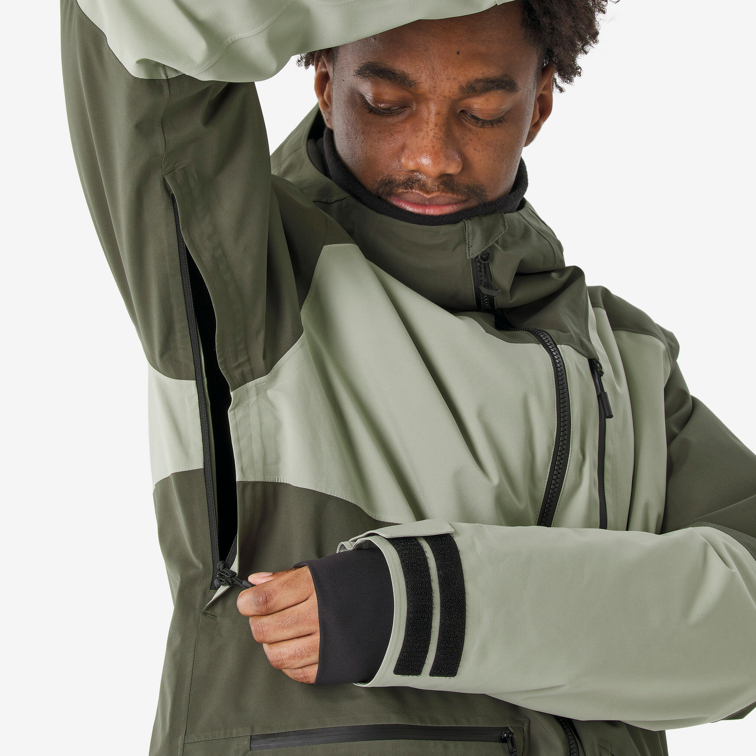 Manteau de ski et planche à neige chaud et respirant homme, 500 AM 5/18