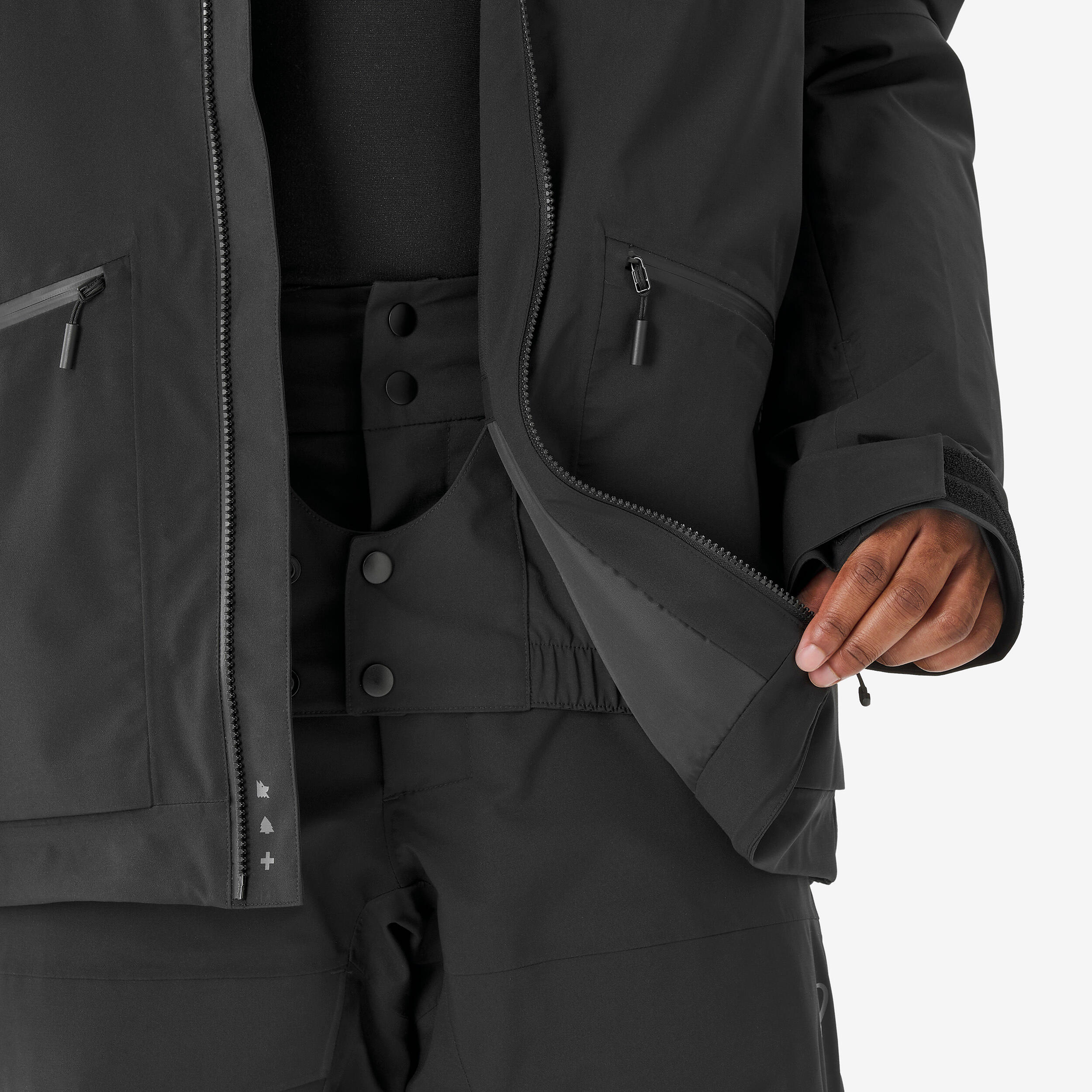 Giacca sci e snowboard uomo AM 500 nera 8/15