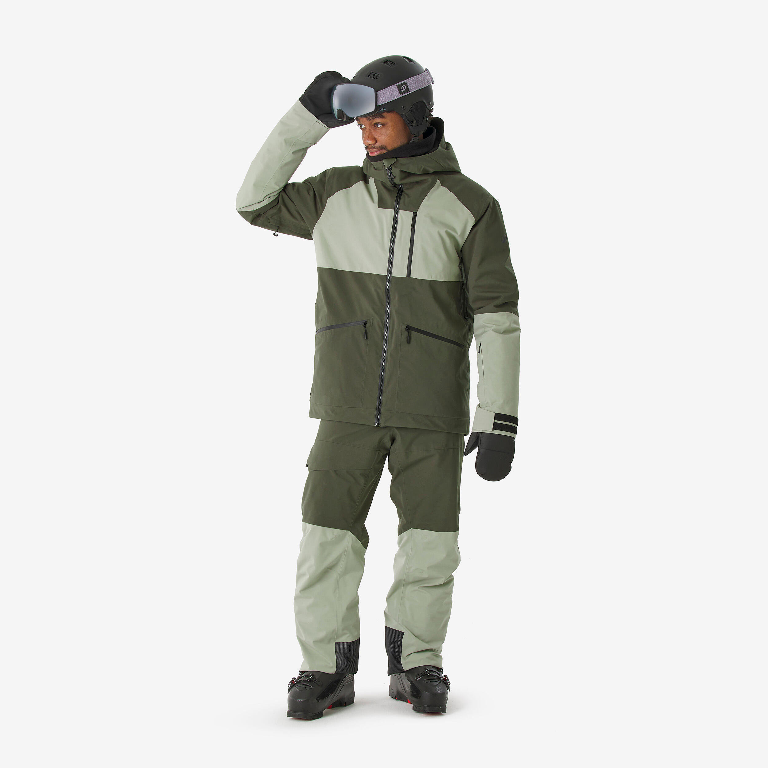 Manteau de ski et planche à neige chaud et respirant homme, 500 AM 2/18