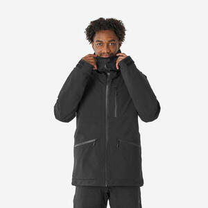 Chaqueta esquí snowboard cálida transpirable All Mountain hombre, AM500 negro