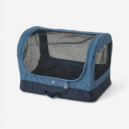 Caisse de transport pliable pour 1 chien, bleue