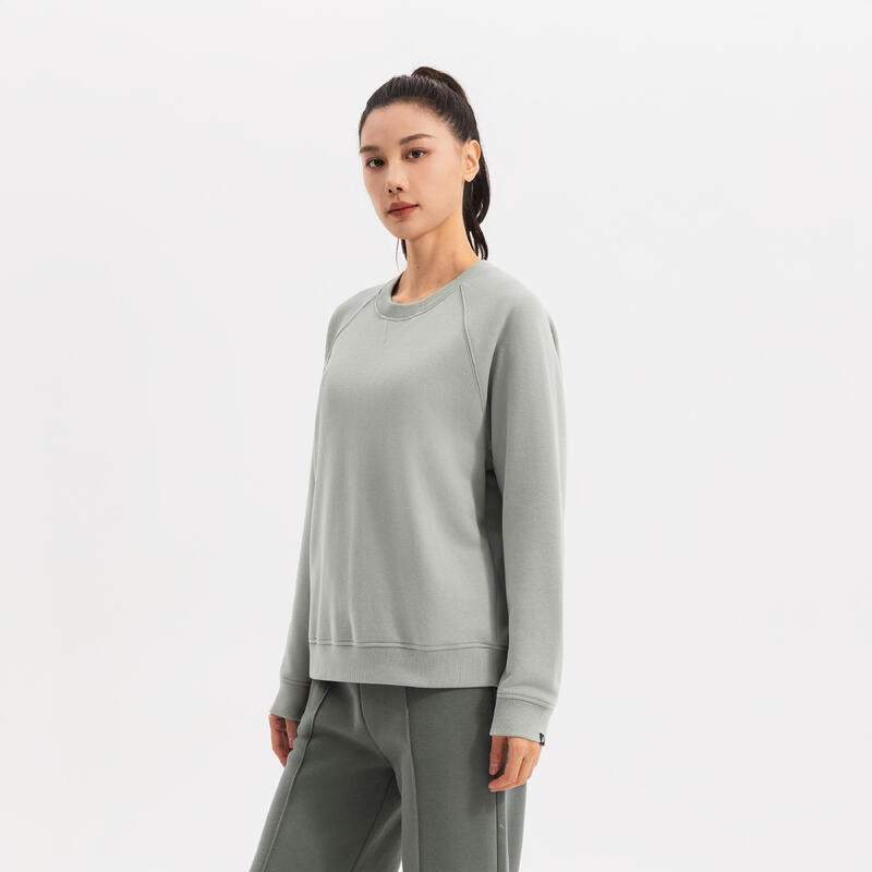 Bluză de fitness din molton Verde Damă