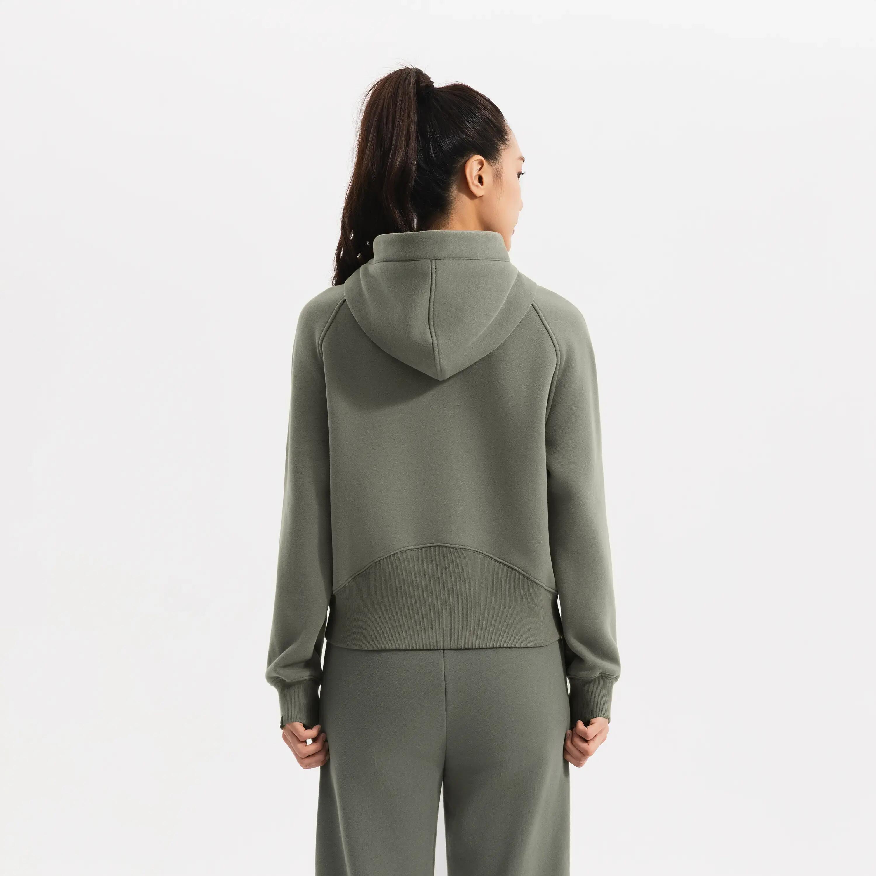 CN Zippered W Hoodie,ash khaki green -  3