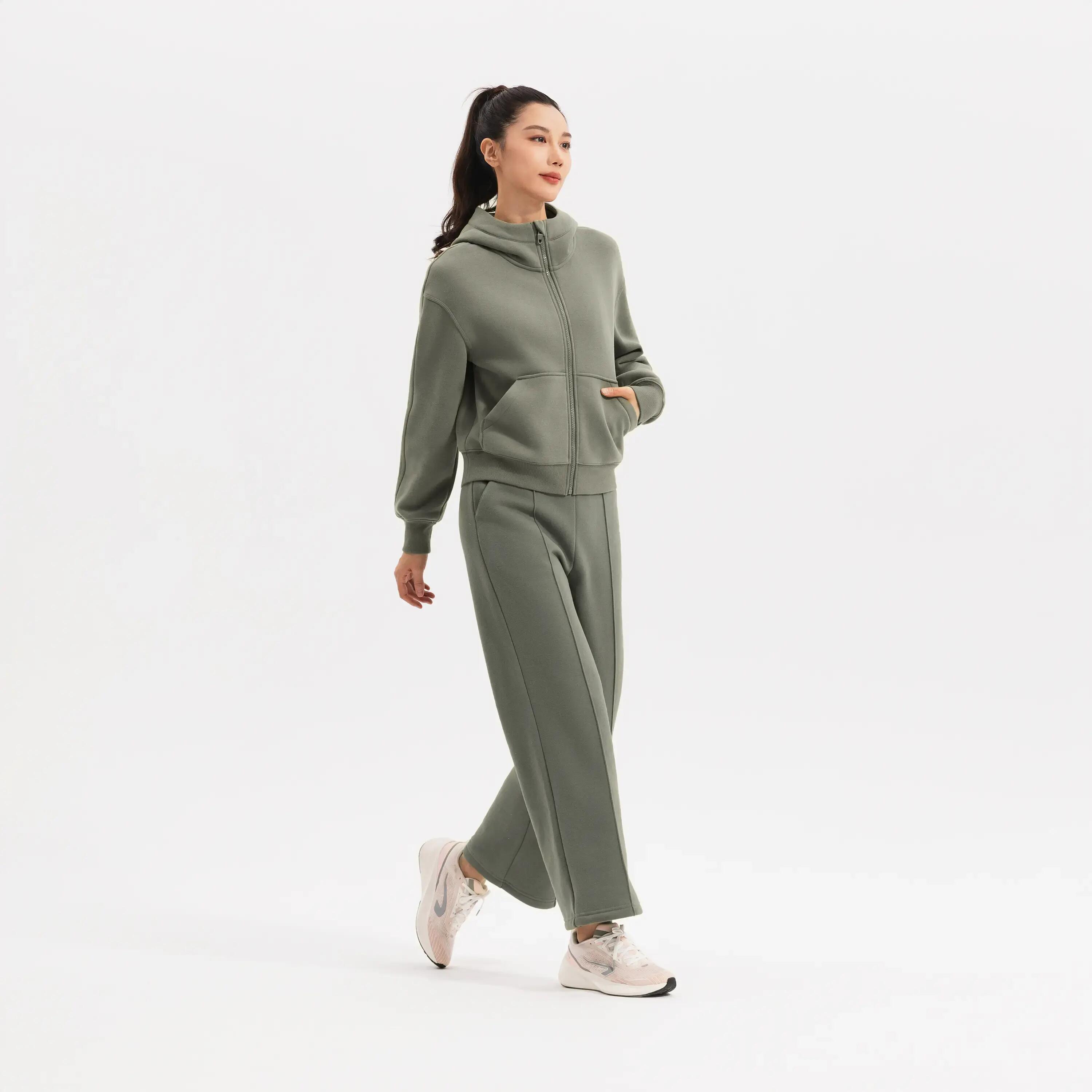 CN Zippered W Hoodie,ash khaki green -  4