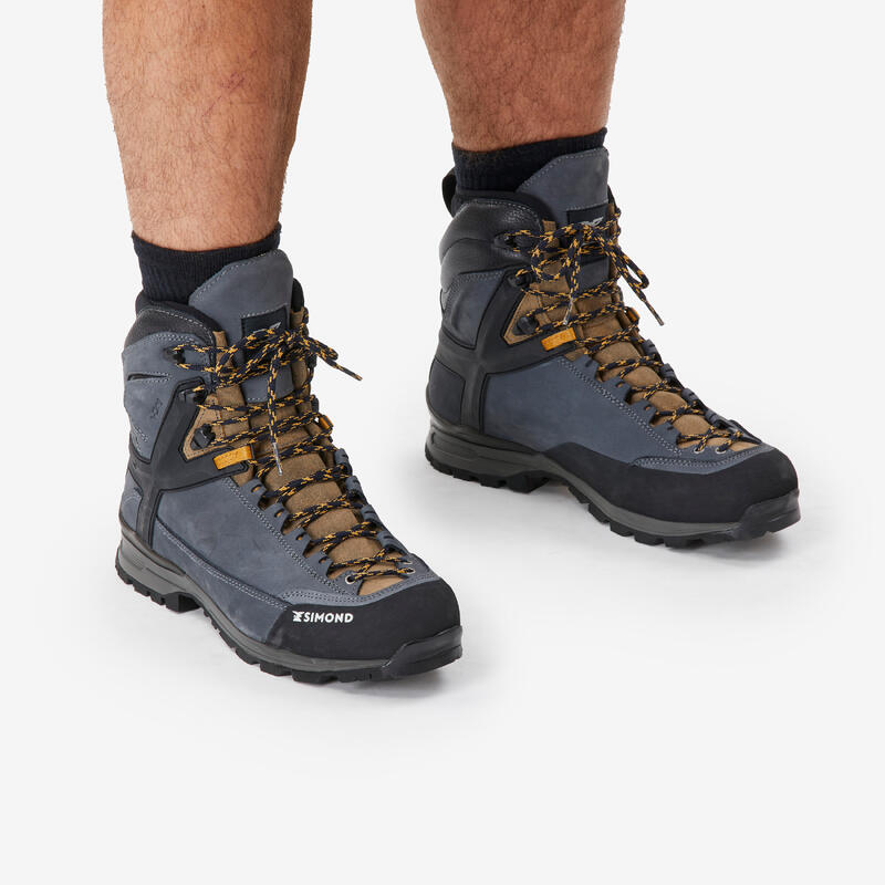 Pánské turistické vysoké nepromokavé kožené boty MT 500 Ultra Vibram