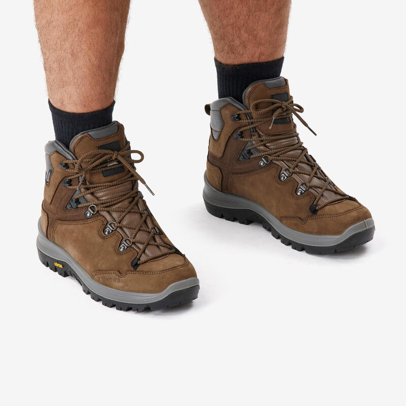 Bocanci Înalți din piele Impermeabili Trekking MT500 Bărbați