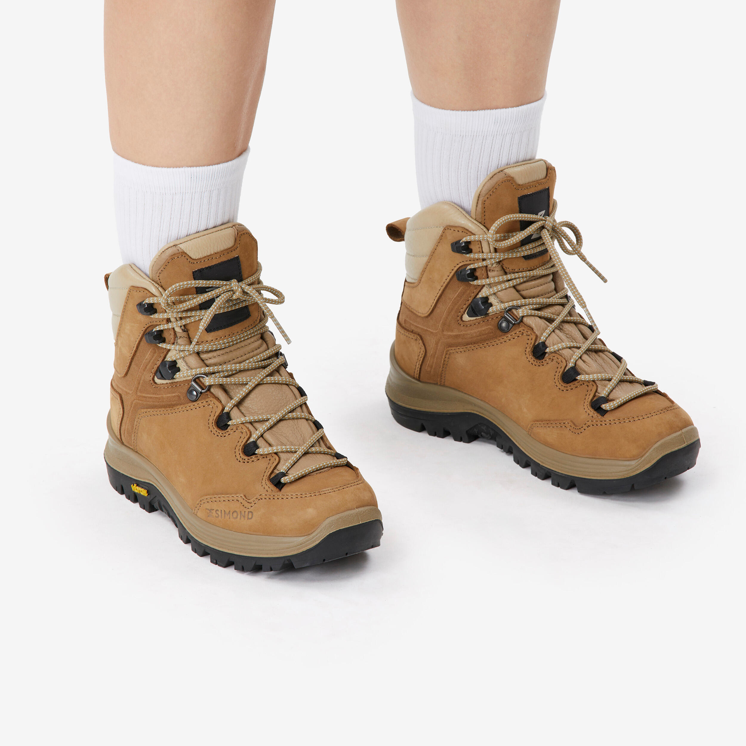 Botas impermeables de cuaero caña alta de trekking para Adulto