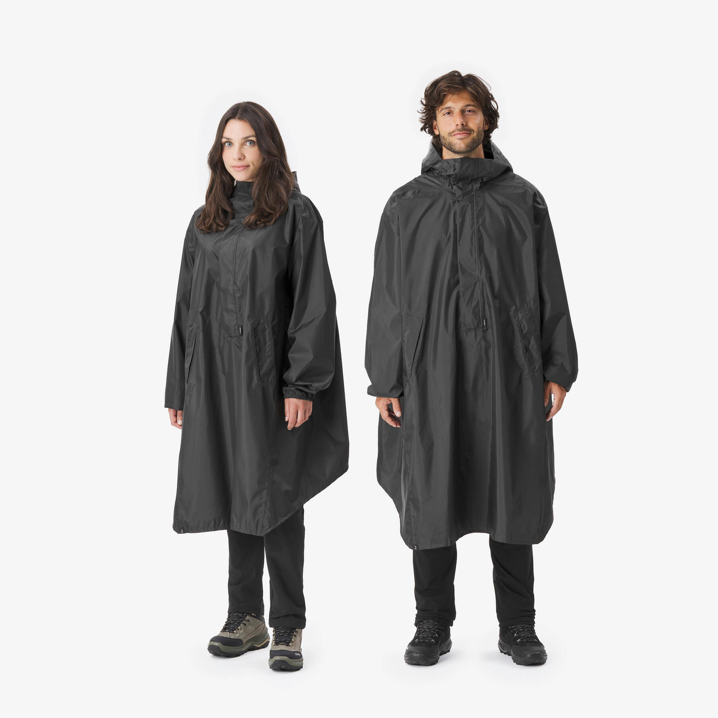 Adult Waterproof Poncho for 0-60L Bag Black - MT500 -  1