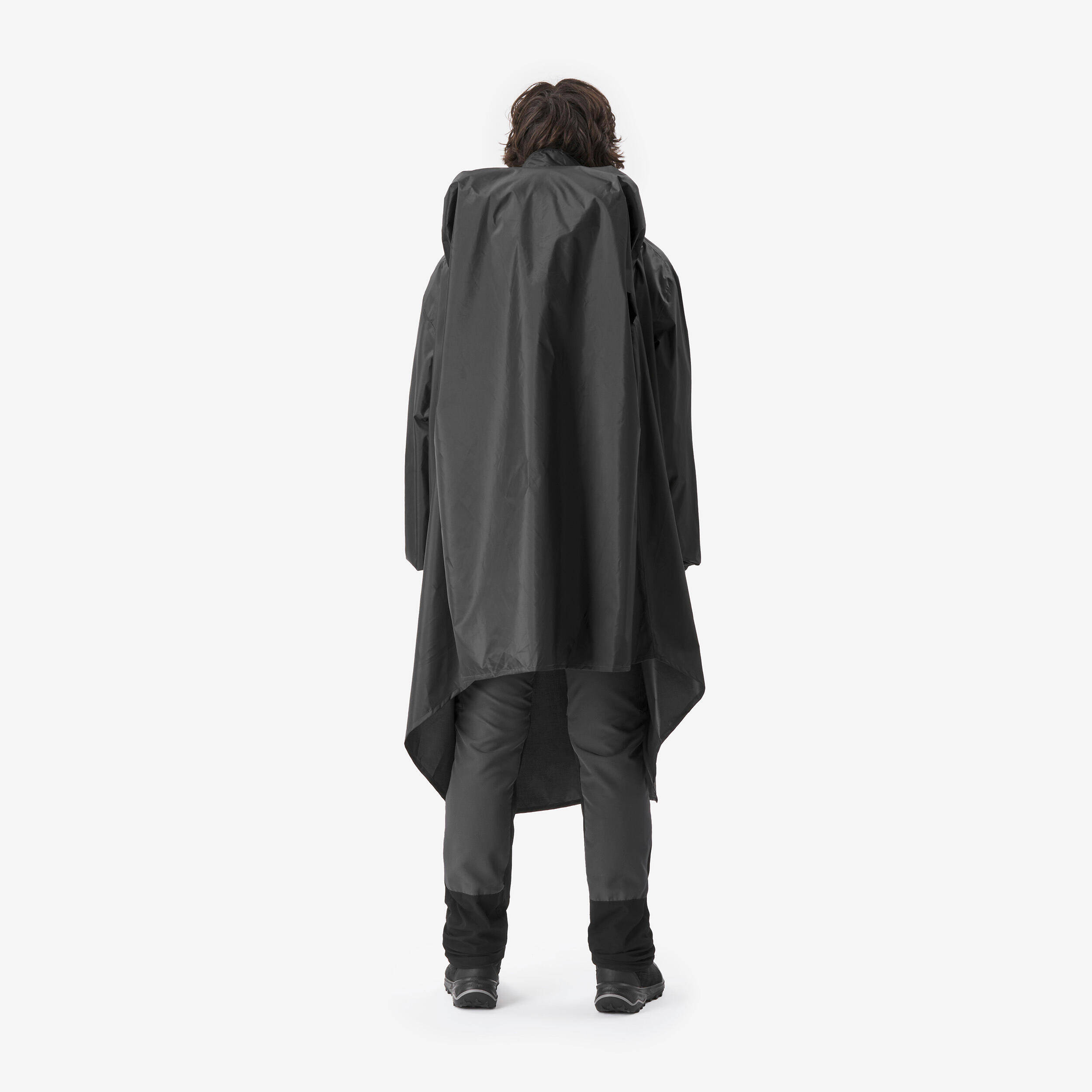 Adult Waterproof Poncho for 0-60L Bag Black - MT500 -  4