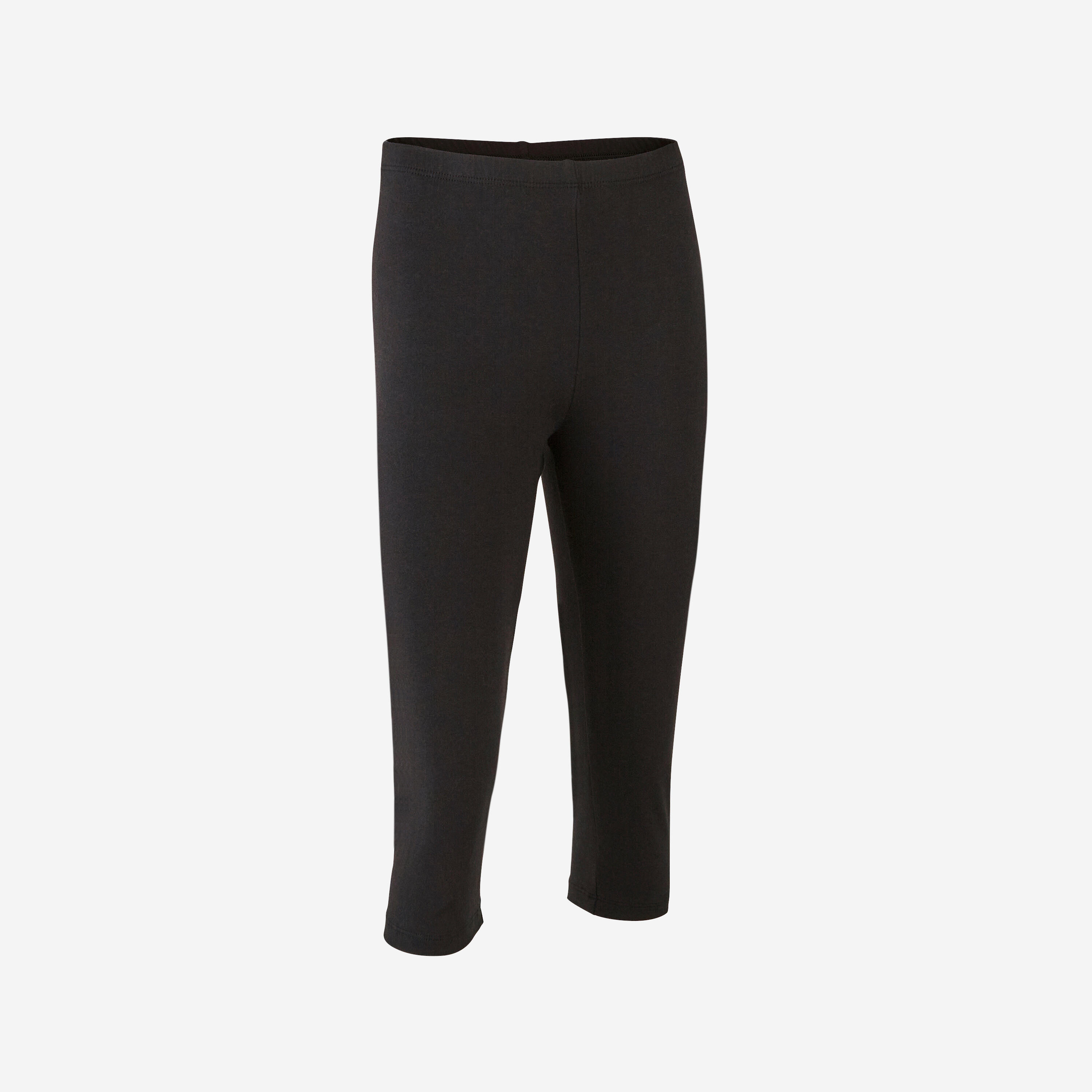 3/4-Leggings Basic Baumwolle Kinder schwarz 16/17