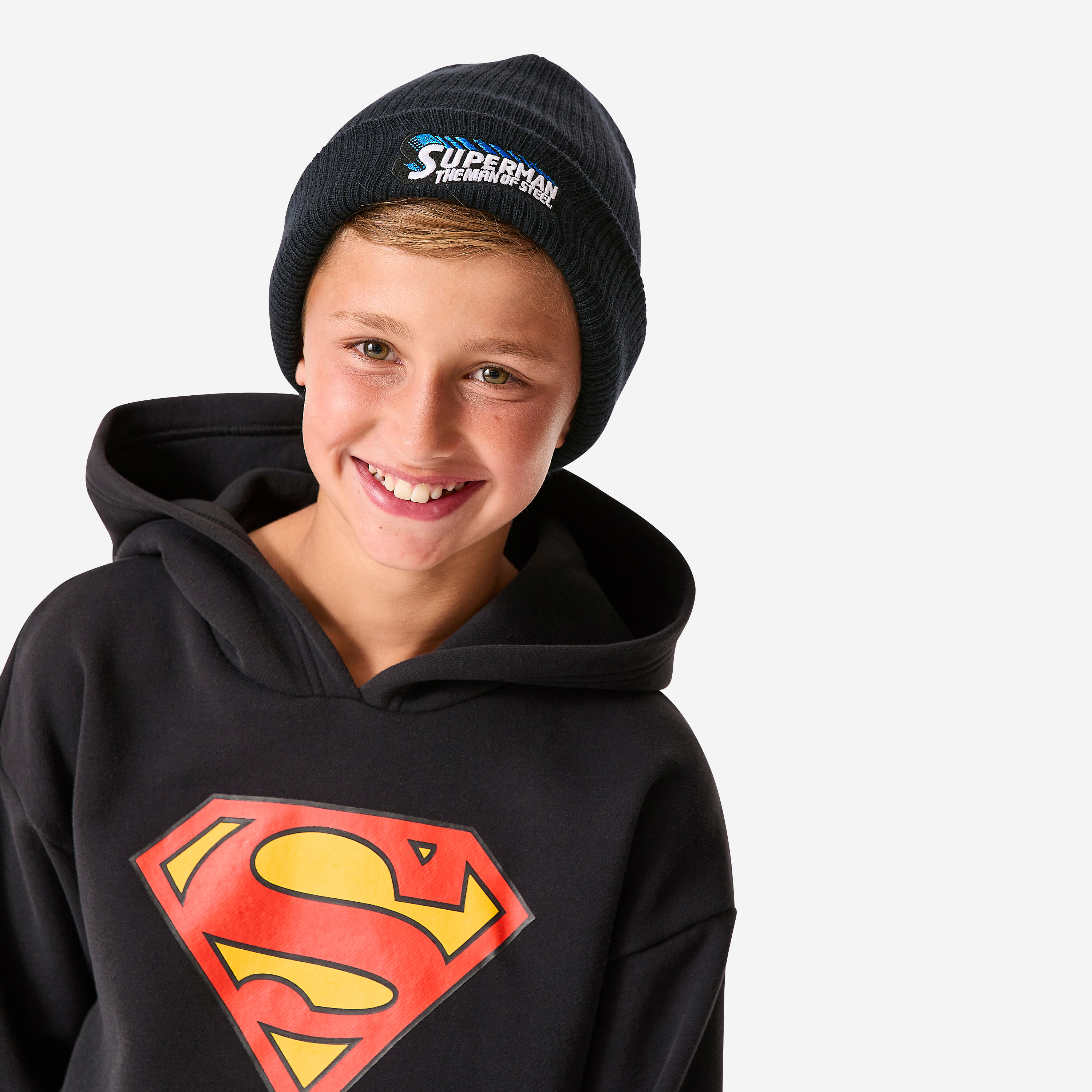 Bonnet superman enfant, noir 3/3
