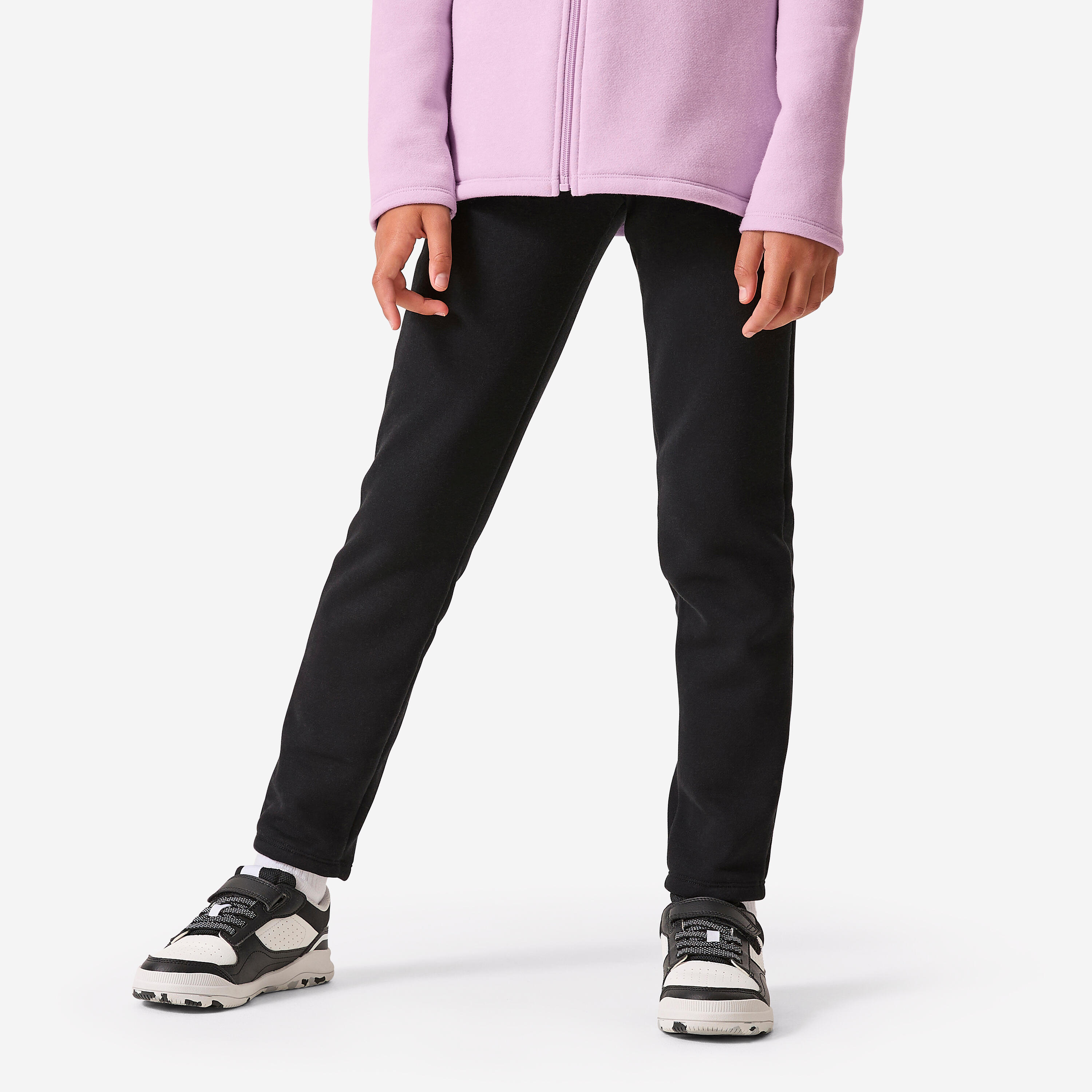 Kids' Warm Zip-Up Tracksuit - Purple/Black