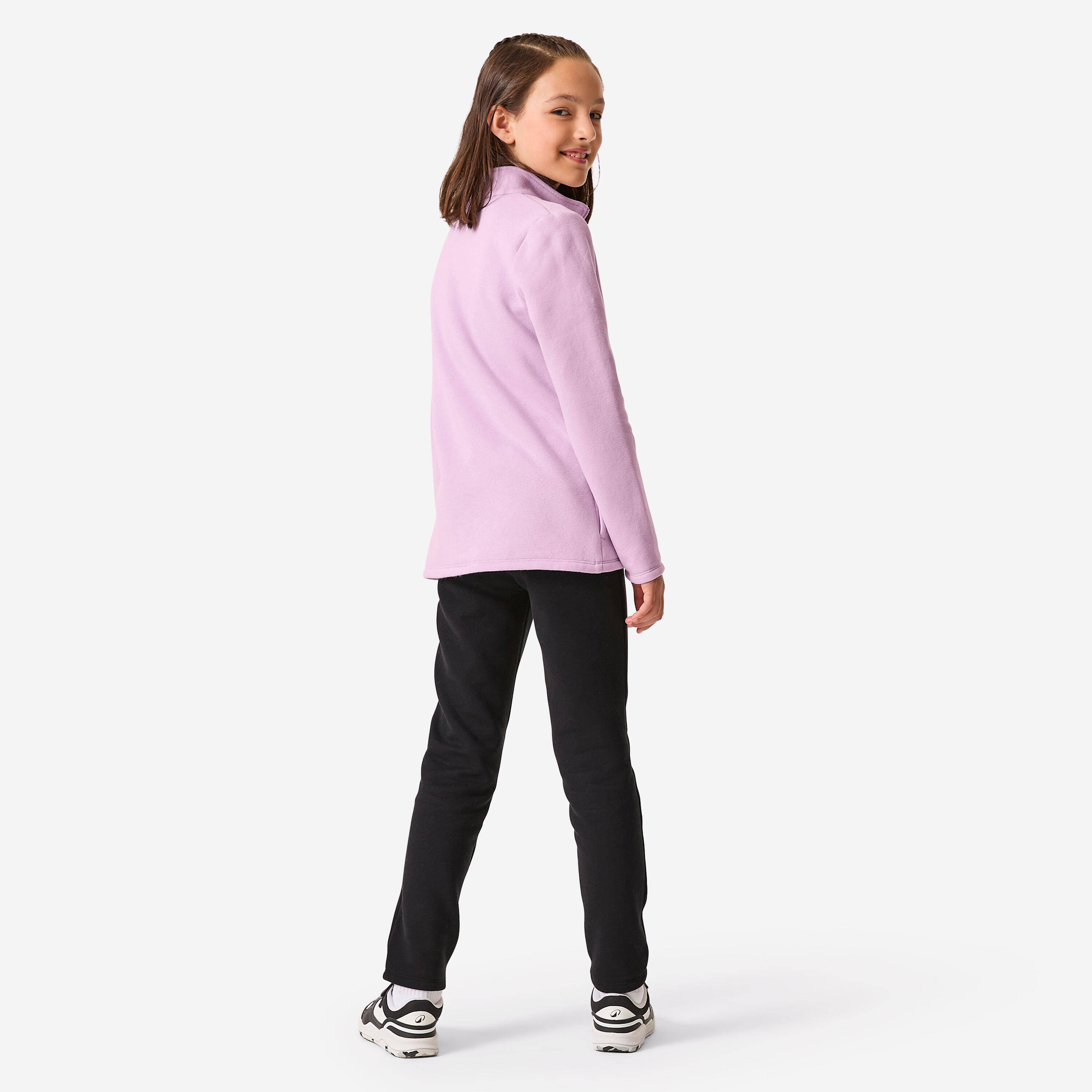 Kids' Warm Zip-Up Tracksuit - Purple/Black -  4