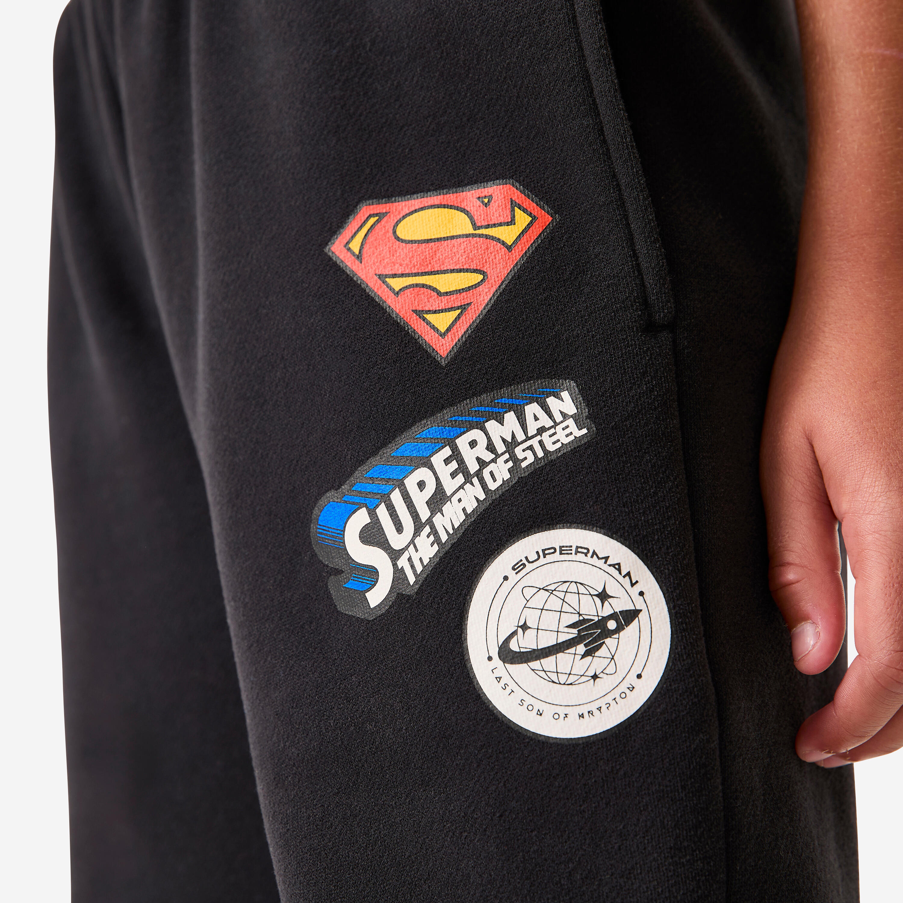 Pantalon superman enfant, noir 7/8