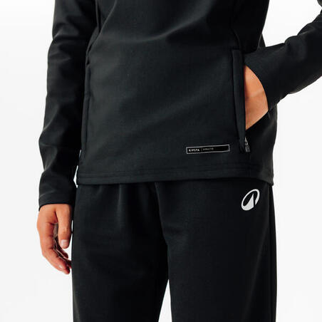 Кофта дитяча Viralto Club на блискавці 1/2 для футболу чорна/сіра Кофта дитяча Viralto Club на блискавці 1/2 для футболу чорна/сіра