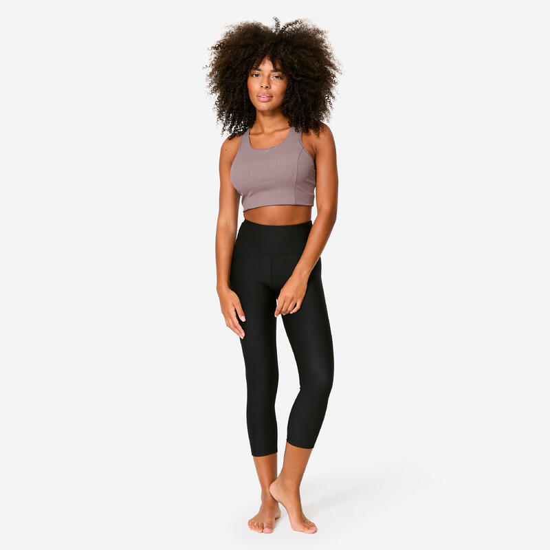 Dámská fitness podprsenka crop top středně zpevňující