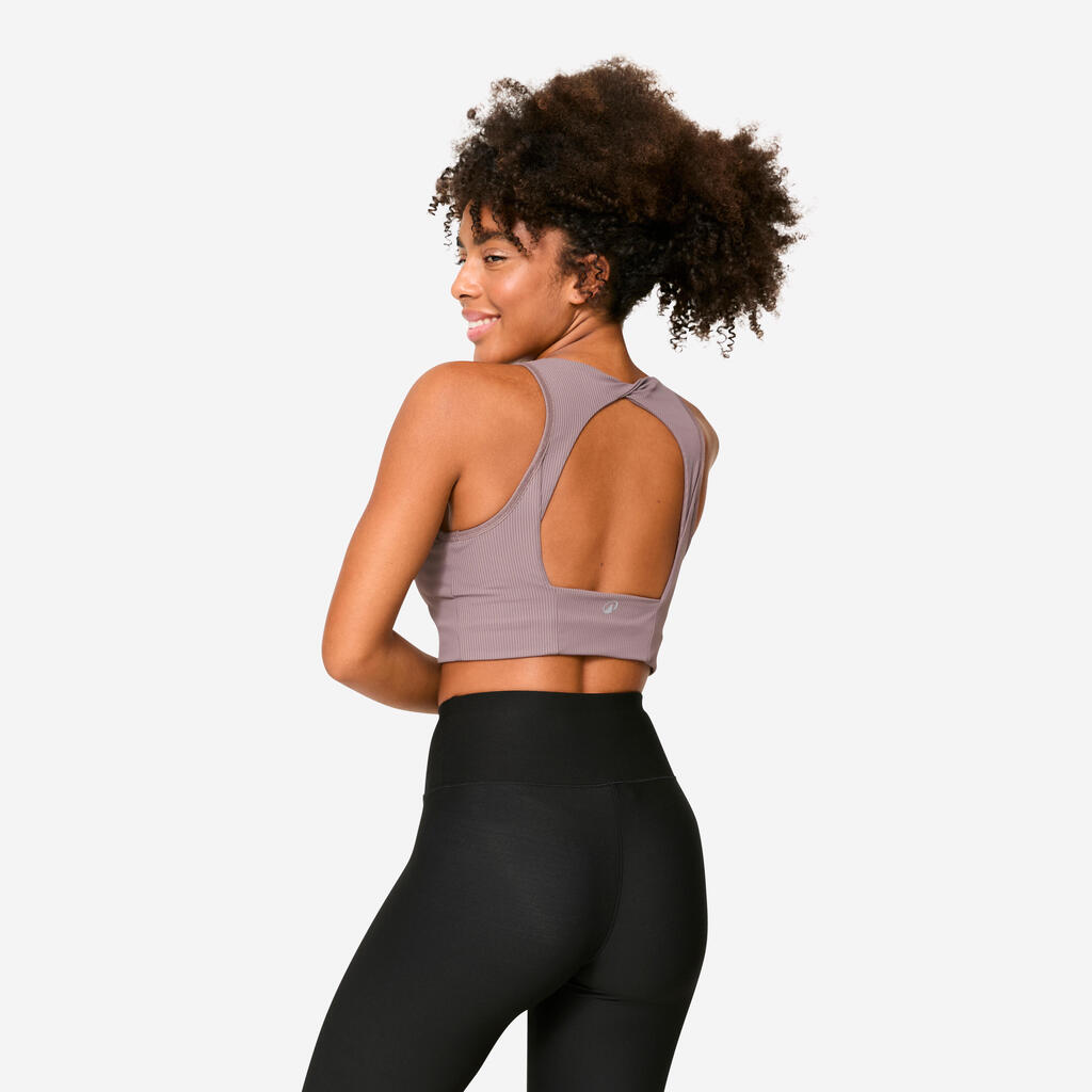 Women's Medium Support Crop Top Sports Bra - Dark