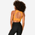 Brassière crop top maintien medium Femme, marron