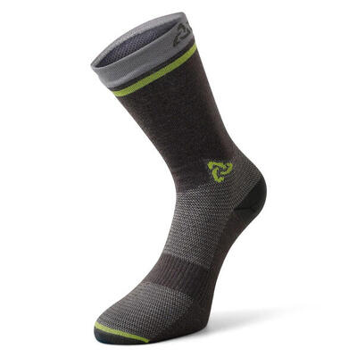 Segelsocken Damen/Herren wasserdicht Coolmax grau/gelb