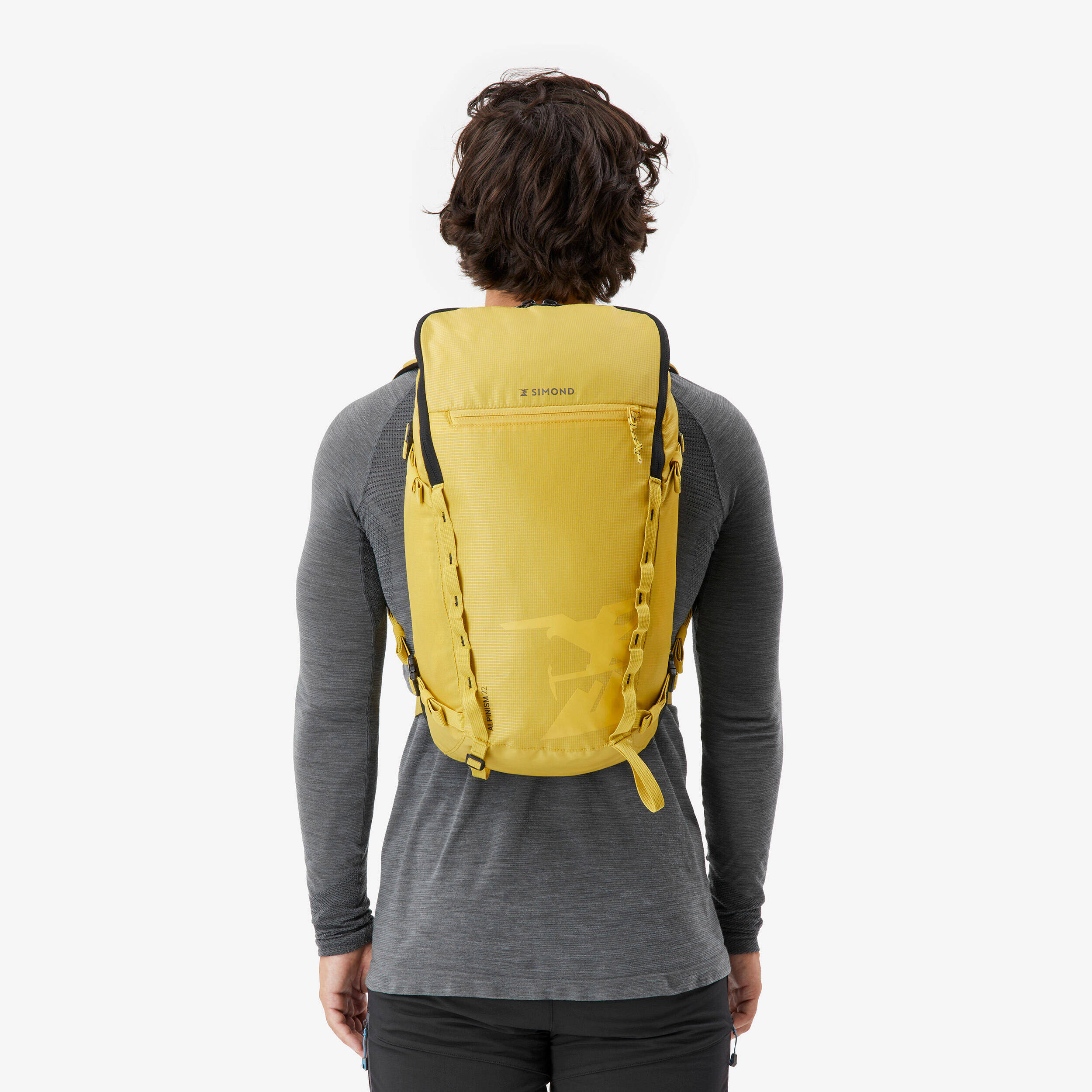 Mountaineering Backpack 22 Litres - Alpinism 22 Yellow -  3