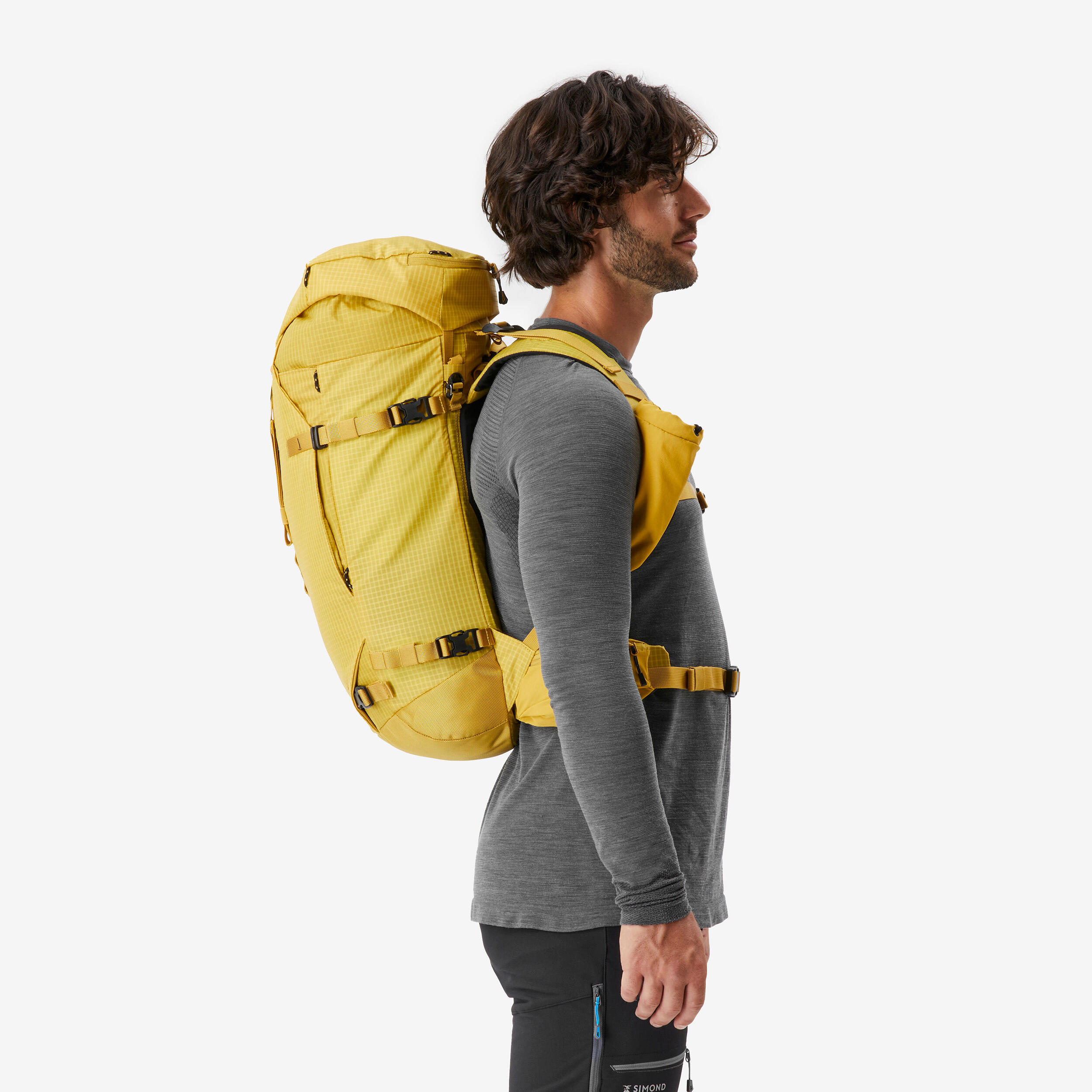 Versatile and modular mountaineering backpack - Alpinism 33 yellow