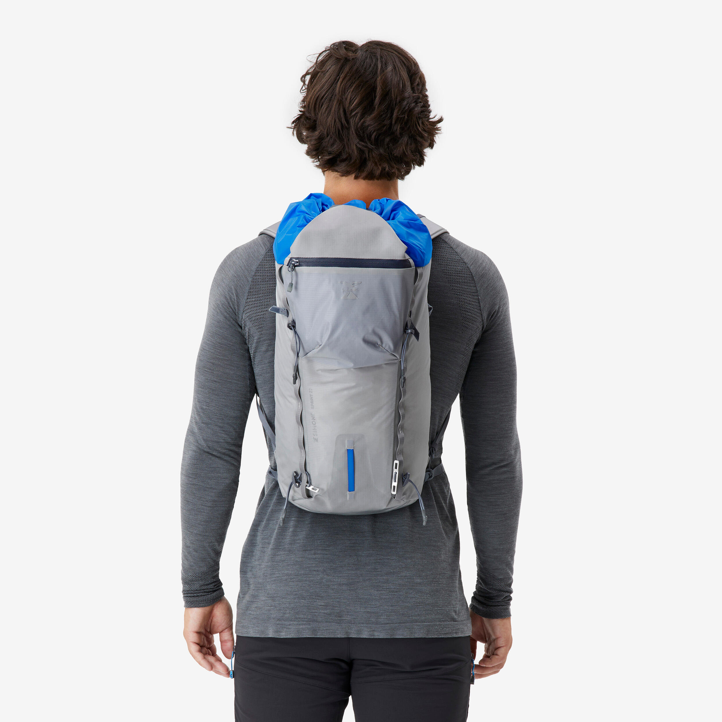 Mountaineering Backpack 22 Litres Sprint 22 Grey SIMOND Decathlon