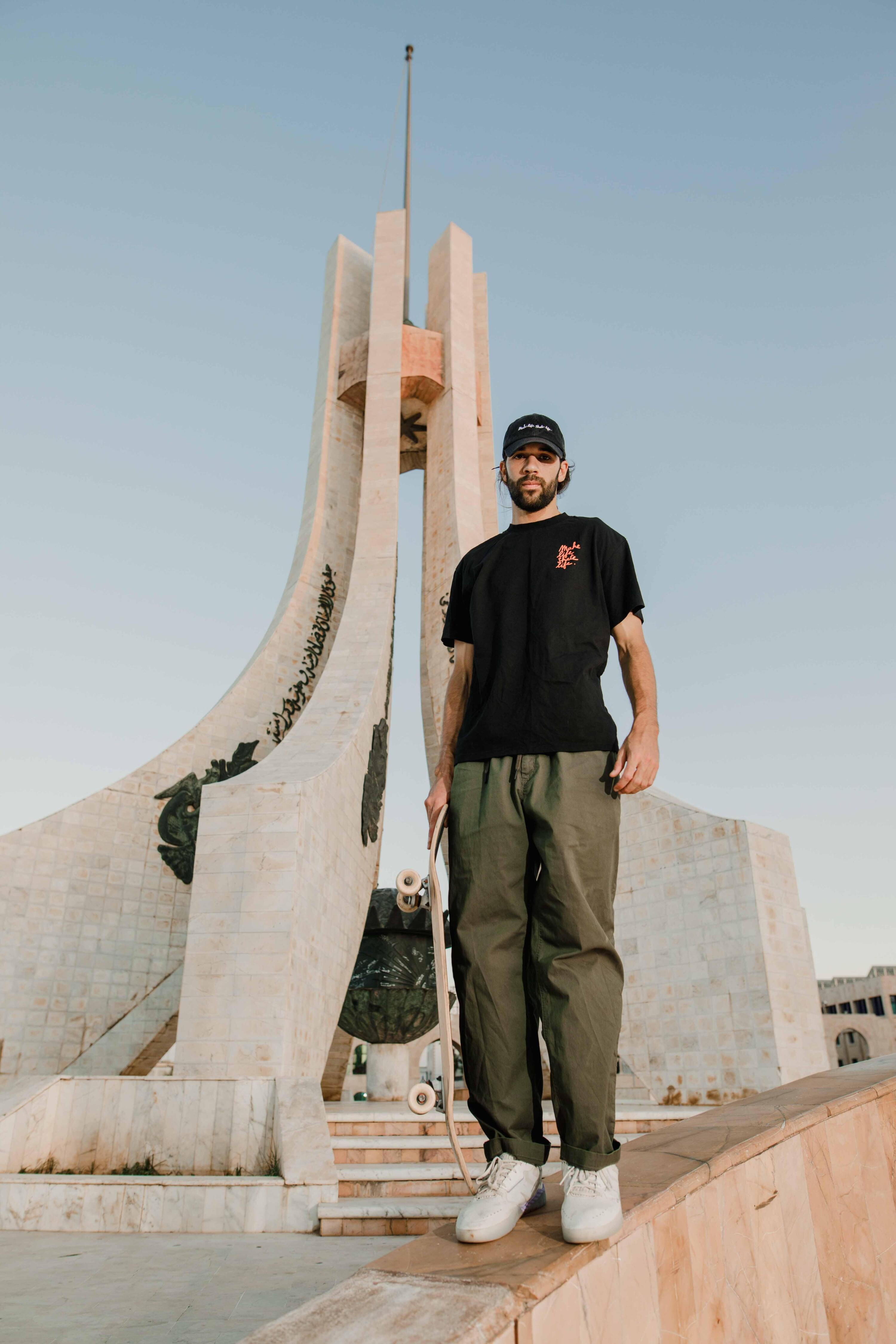 T-shirt de Skate TS500 em Colaboração com Make Life Skate Life Preto 10/18