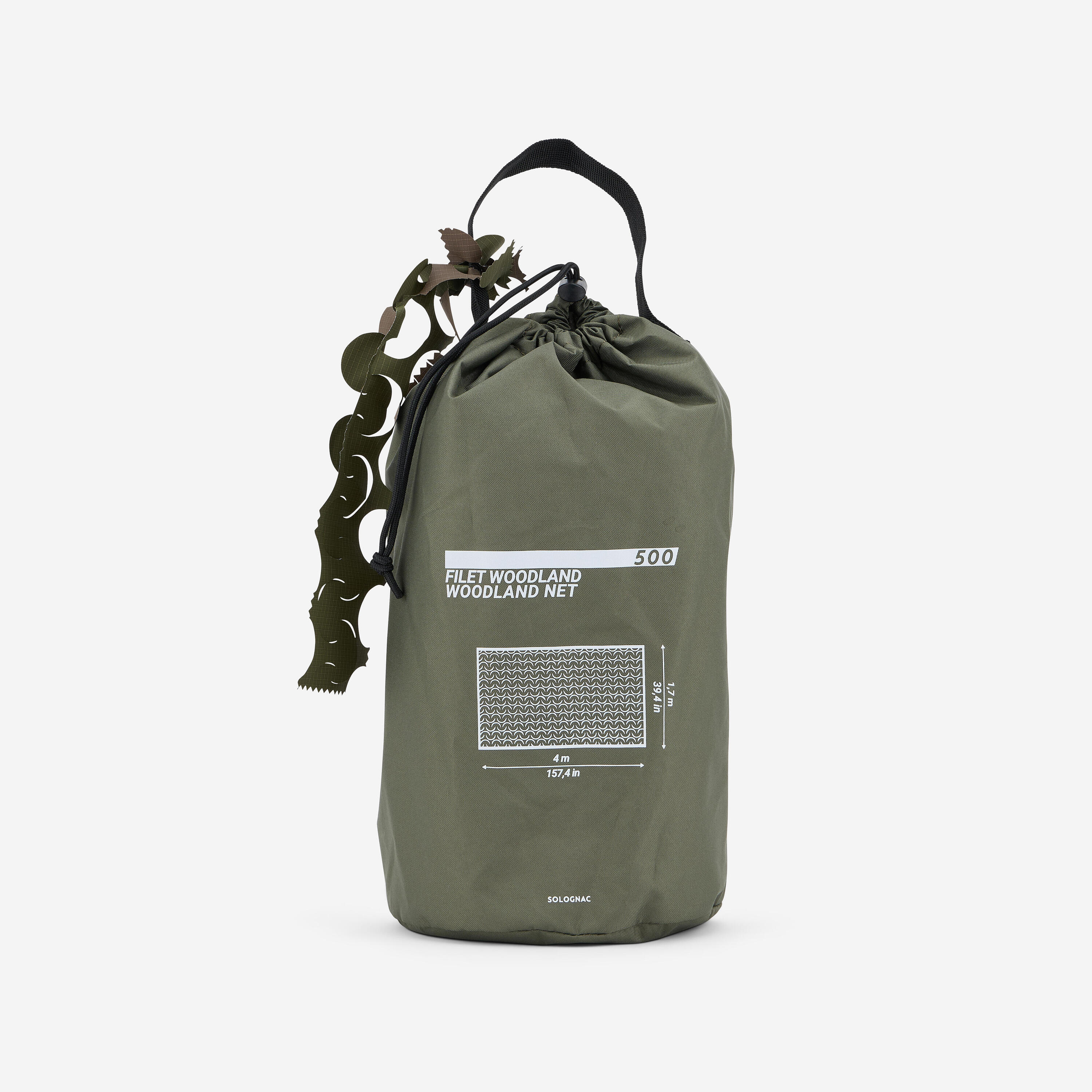 SOLOGNAC Red Caza Solognac Camuflaje Resistente Verde Marrón 4 x 1,75 m