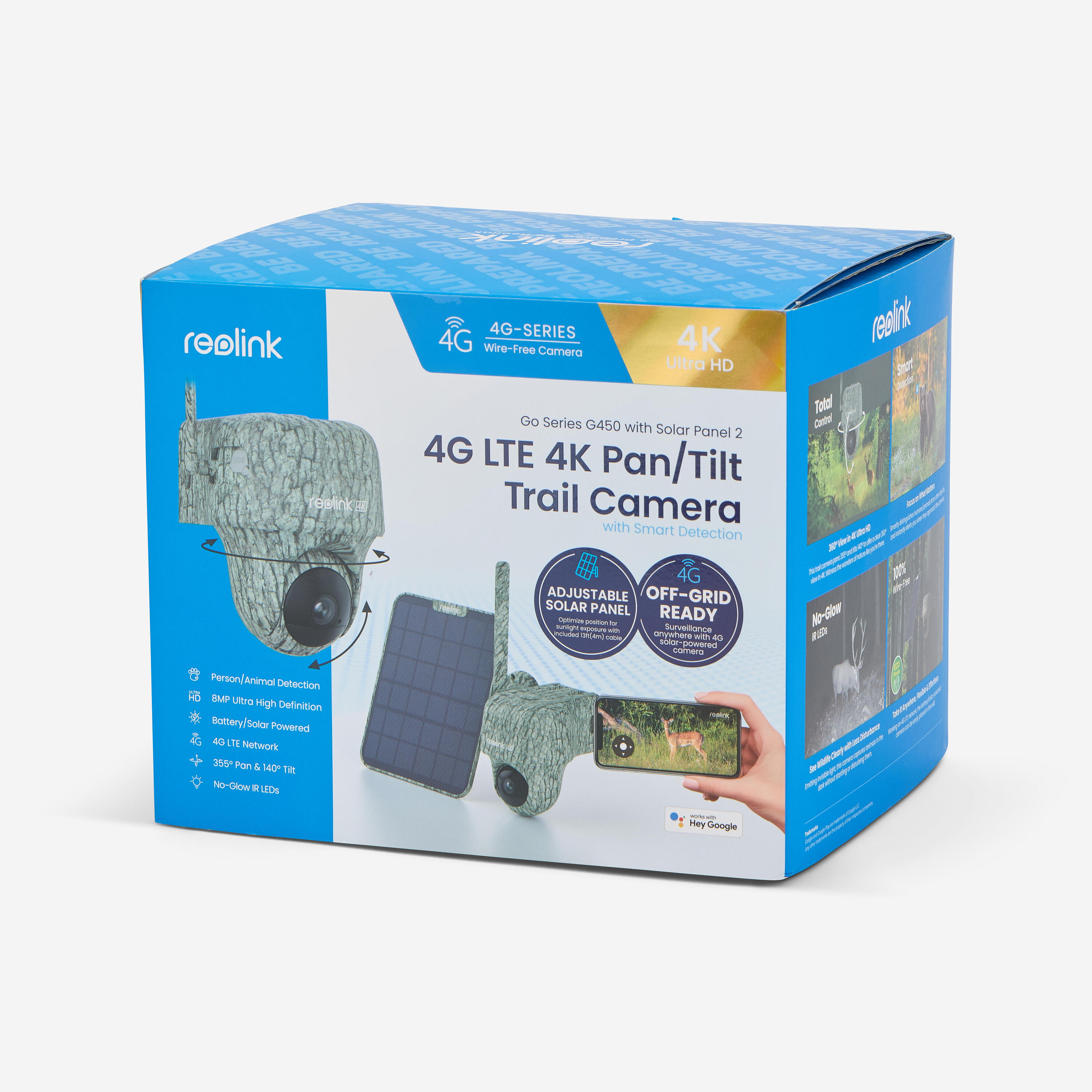 Caméra de chasse piège photo 360° 4G Reolink G450 avec panneau solaire 2/5