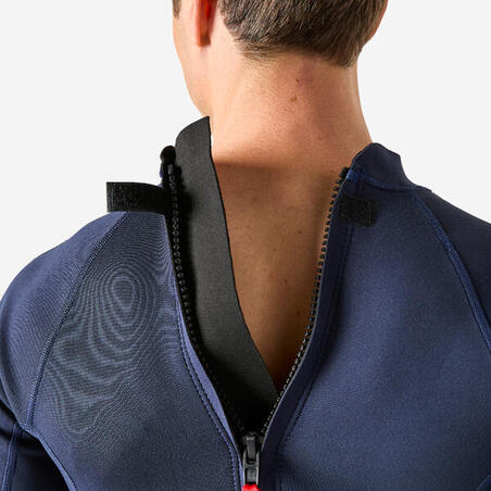 Гидрокостюм для серфинга неопреновый мужской 1,5 мм темно-синий Shorty 100