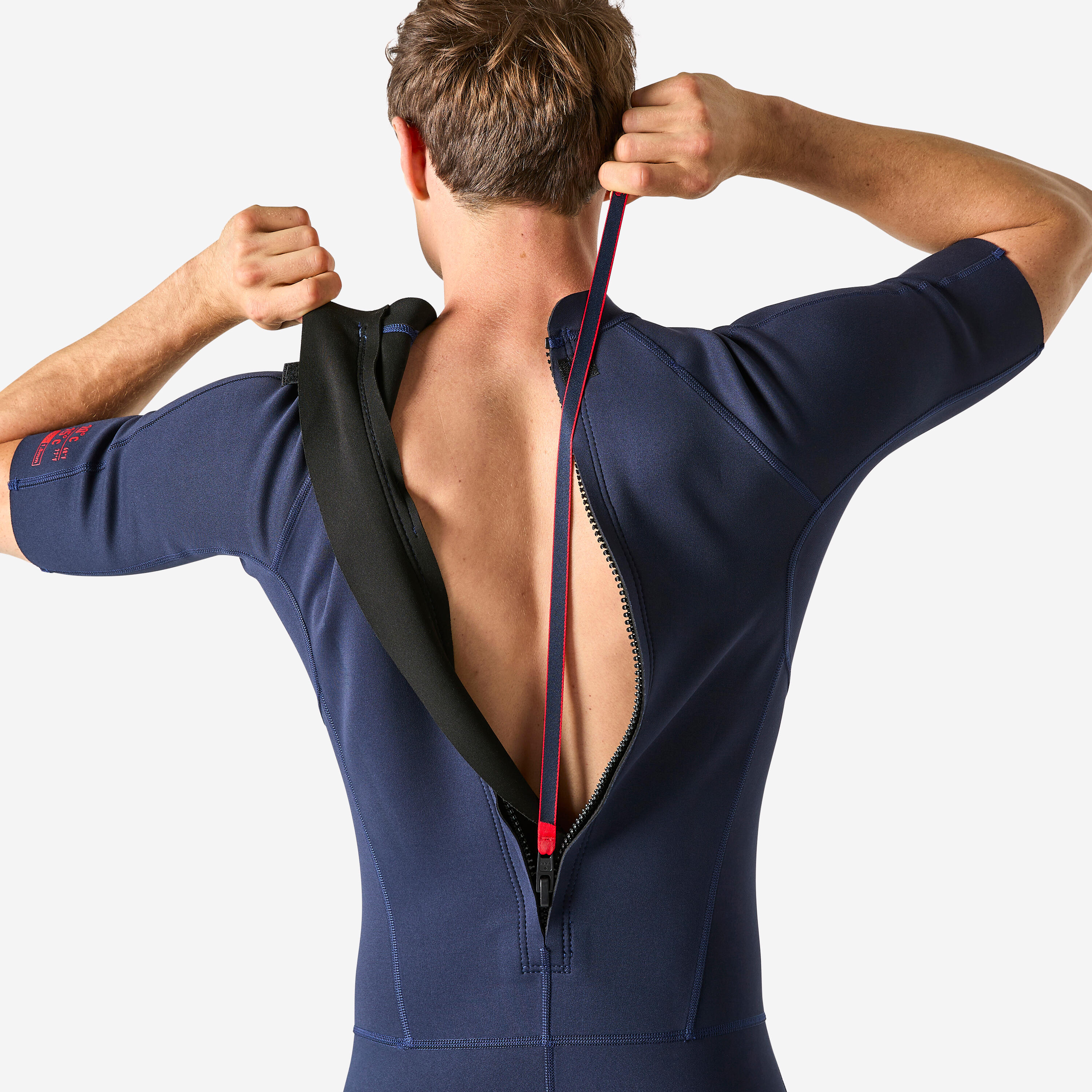 Men Surfing Neoprene Wetsuit 100 1.5mm Navy Blue