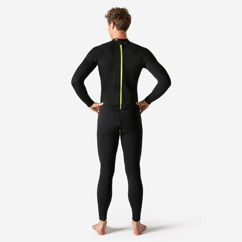 Combinezon surf 100 neopren 4/3 mm Negru Bărbaţi 