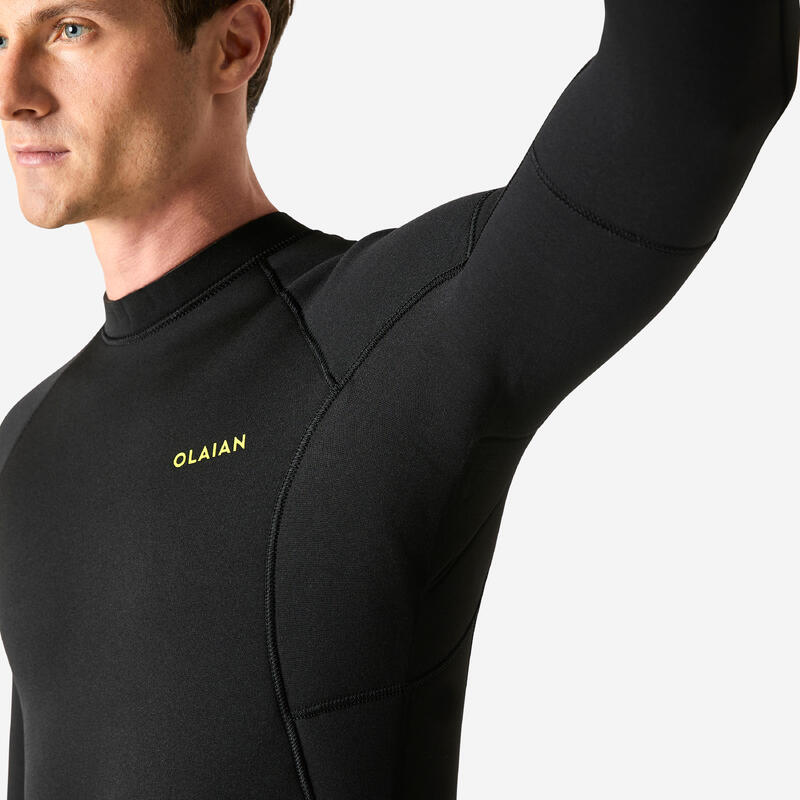 Combinezon surf 100 neopren 4/3 mm Negru Bărbaţi 