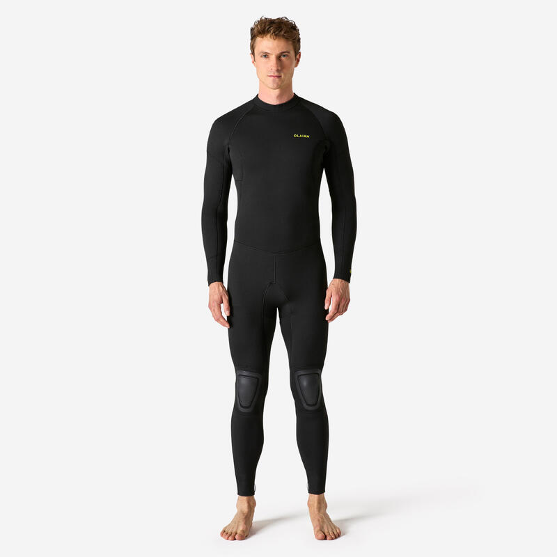 Combinezon surf 100 neopren 4/3 mm Negru Bărbaţi 