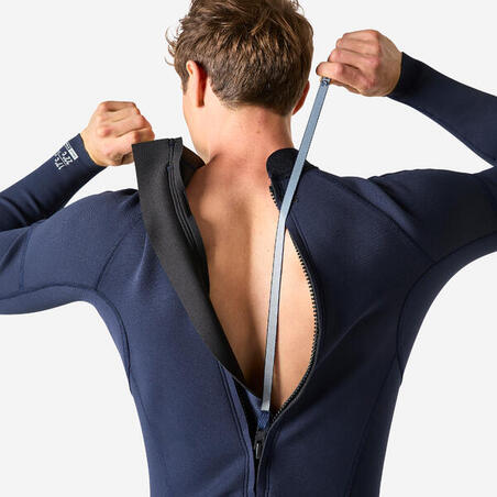 Гидрокостюм для серфинга неопреновый 2/2 мм мужской синий 100