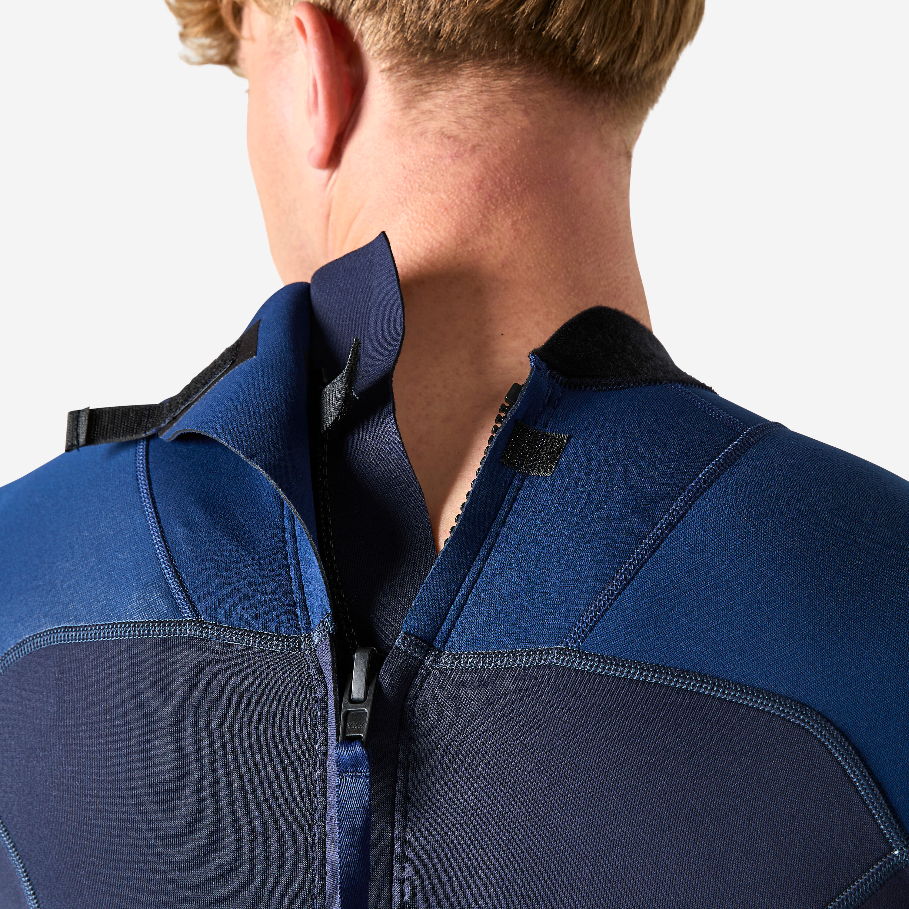 Shorty voor surfen heren 500 stretch neopreen blauw 6/8