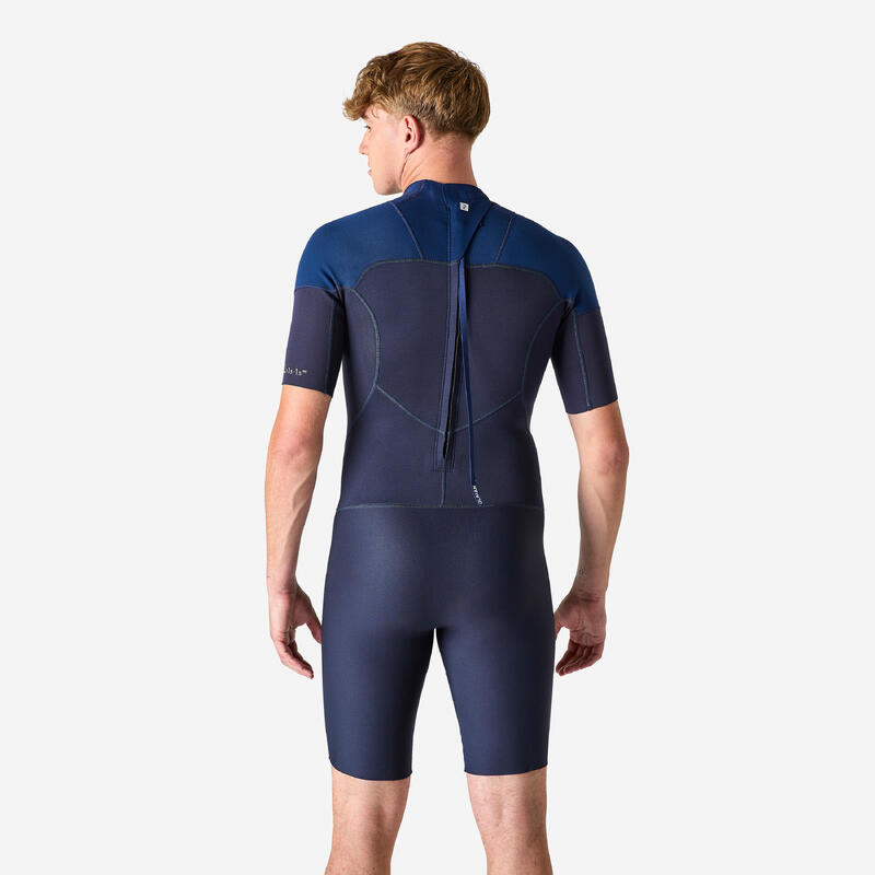 Erkek Neopren Shorty - Mavi - 500