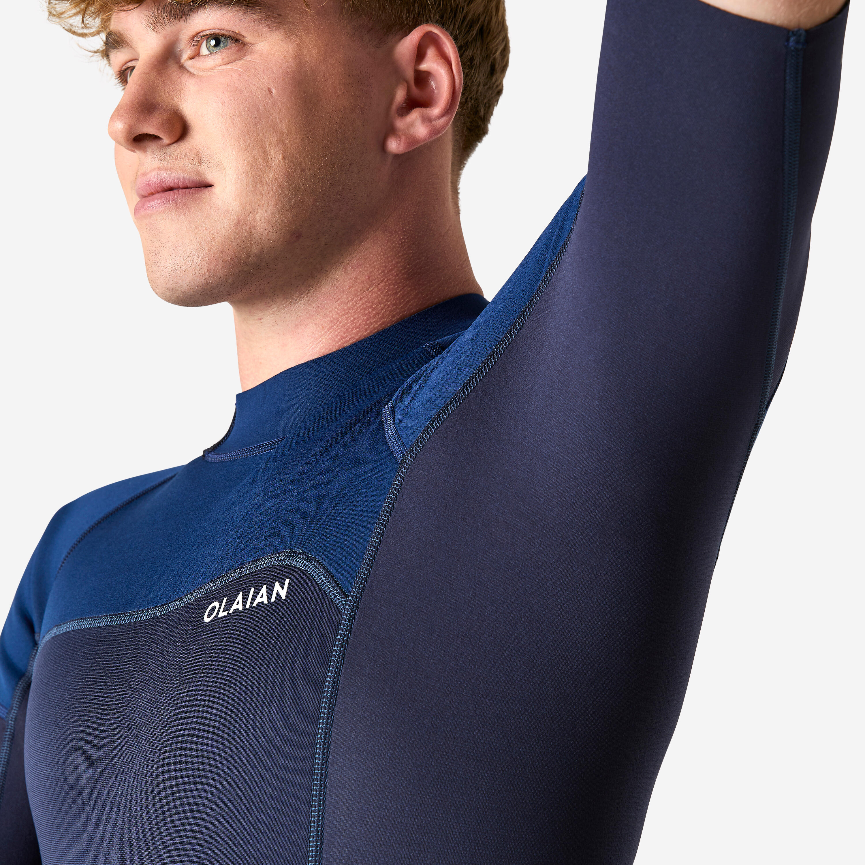 Shorty voor surfen heren 500 stretch neopreen blauw 5/8