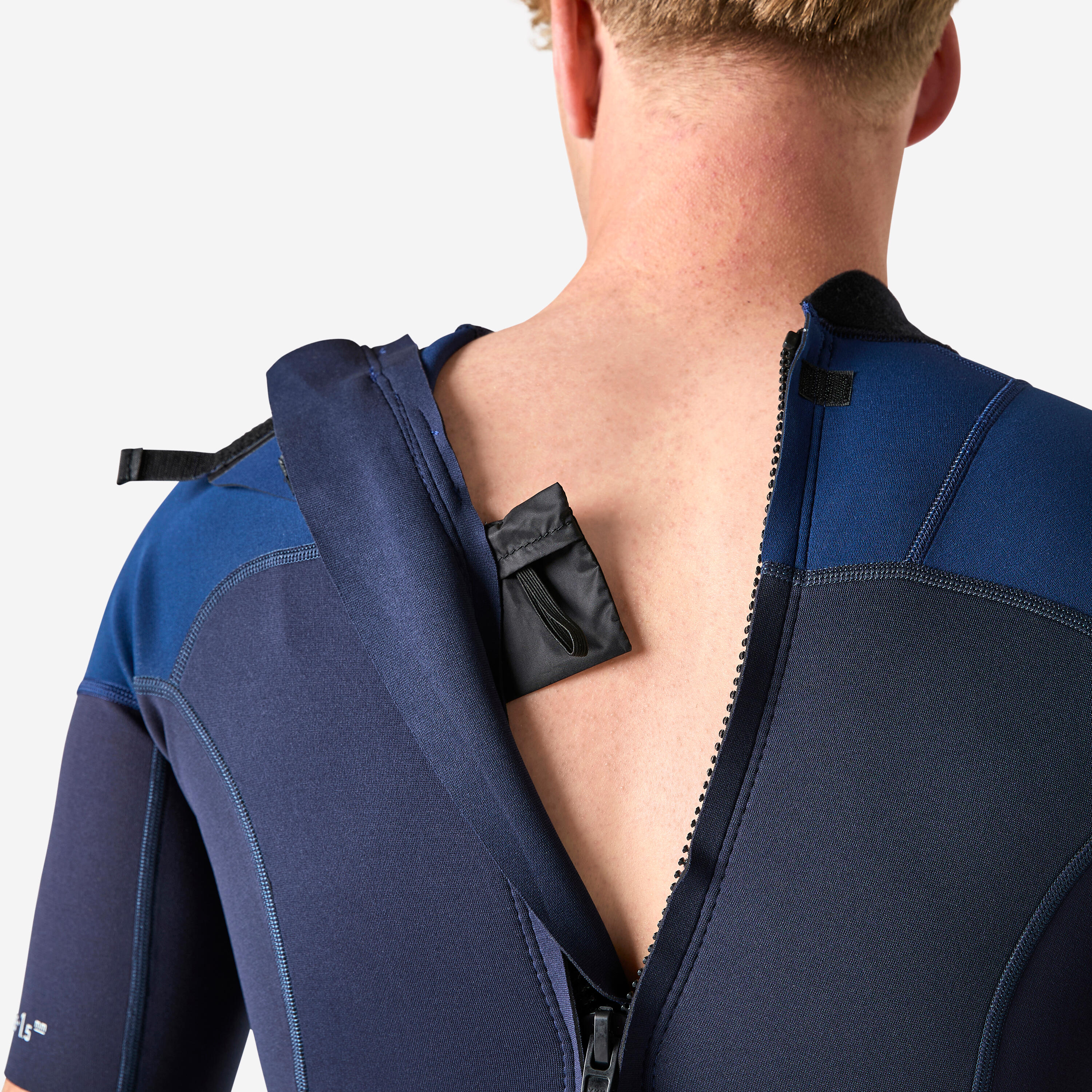 Shorty voor surfen heren 500 stretch neopreen blauw 7/8