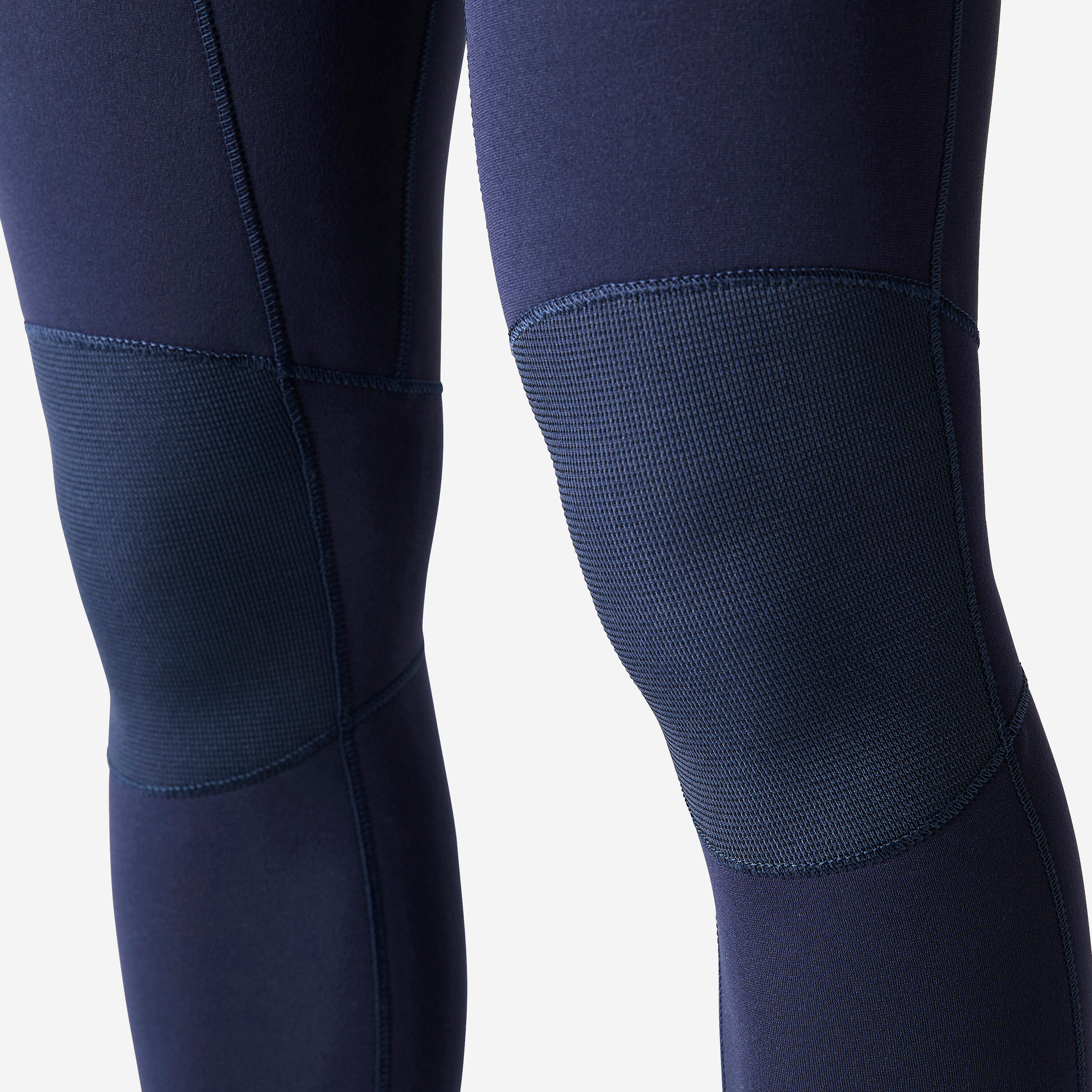 Wetsuit voor heren 500 neopreen 3/2 mm blauw/kaki 7/10