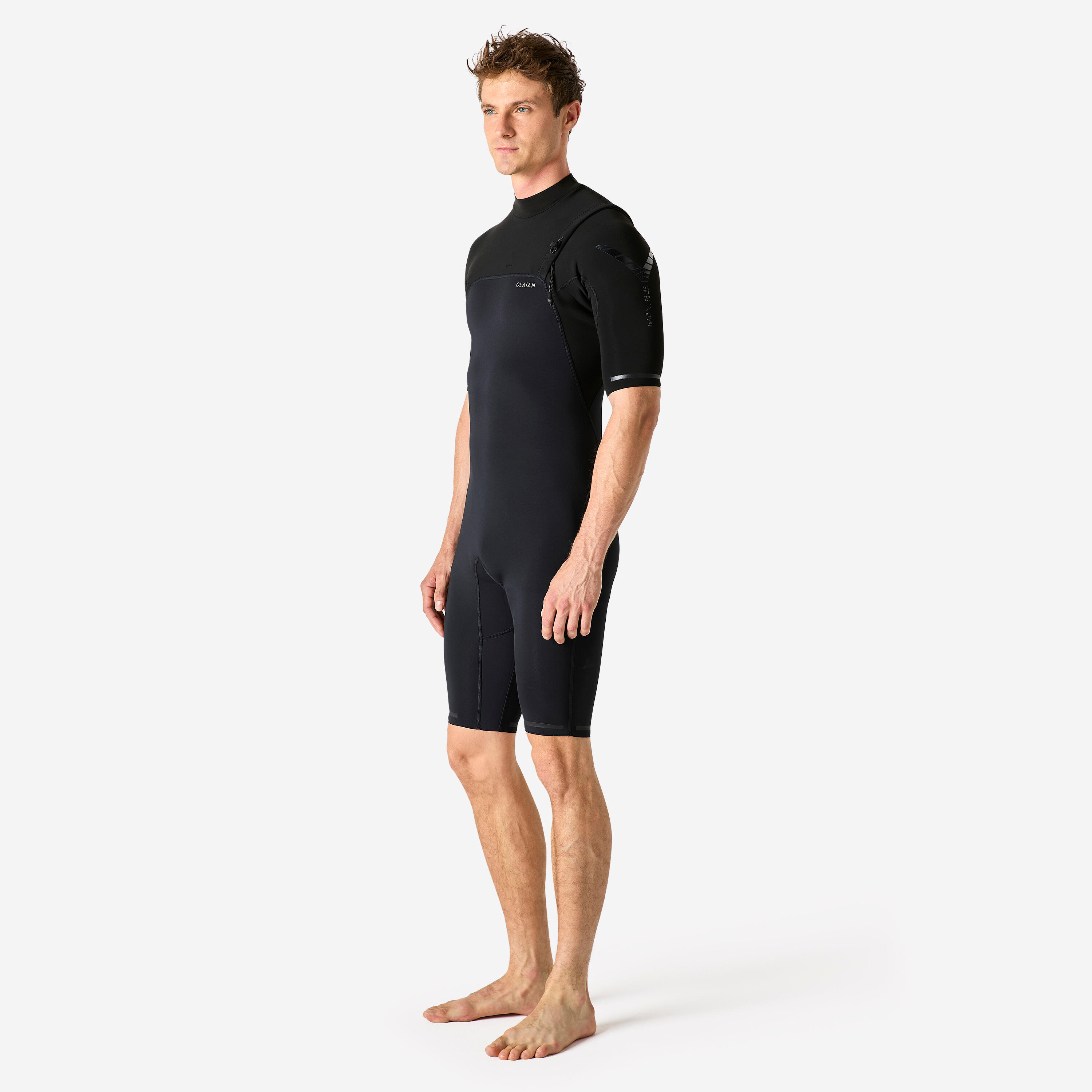 Fato Surf Shorty 900 Neoprene Sem Fecho de Correr Manga Curta Homem Preto 2/10