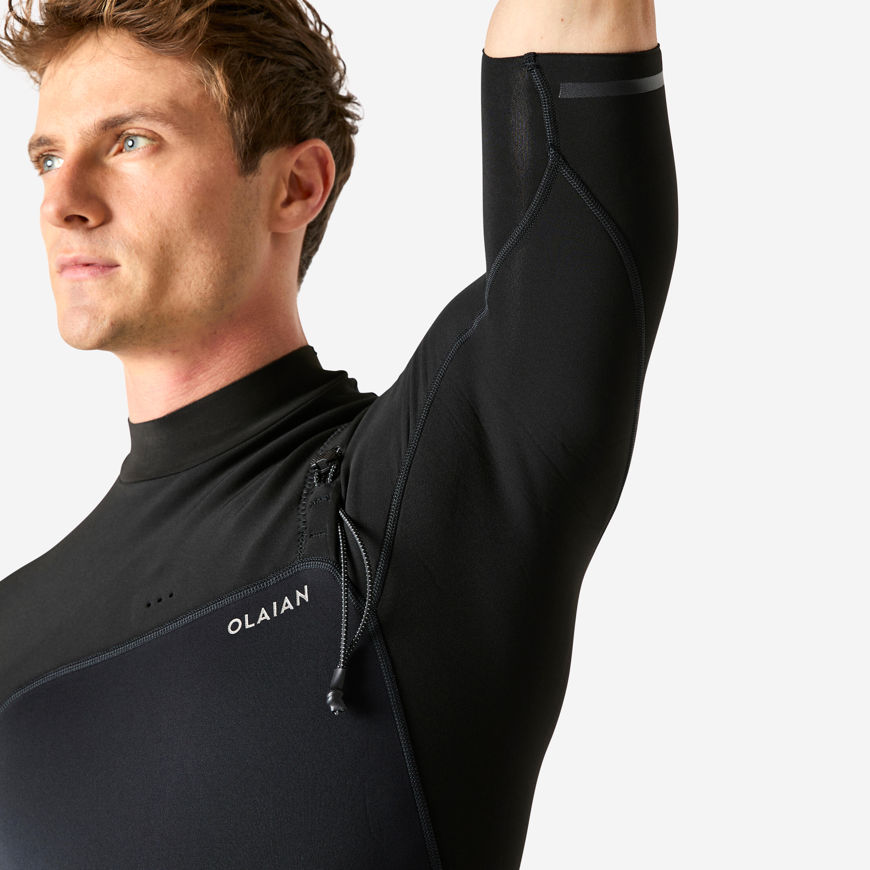 Fato Surf Shorty 900 Neoprene Sem Fecho de Correr Manga Curta Homem Preto 5/10