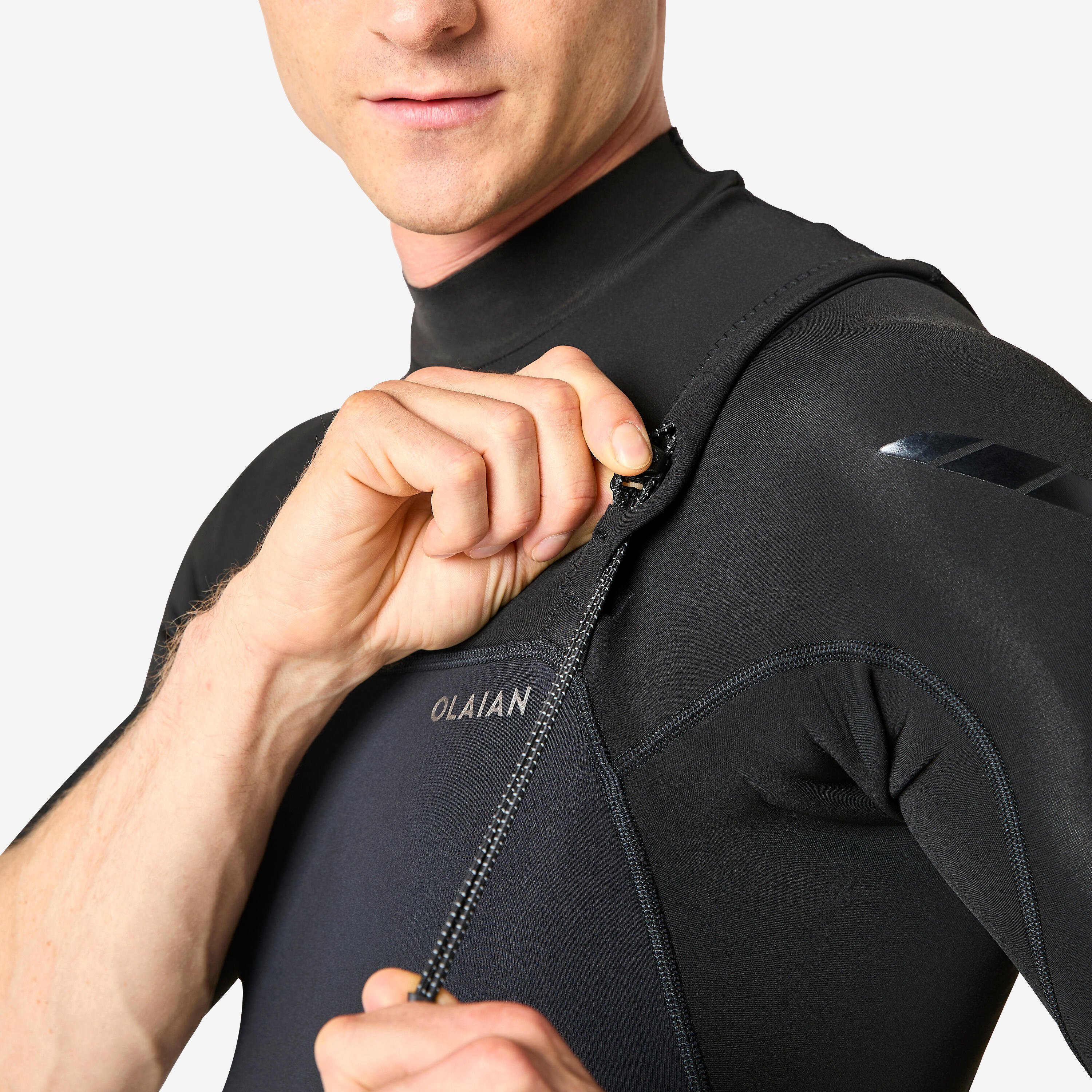 Fato Surf Shorty 900 Neoprene Sem Fecho de Correr Manga Curta Homem Preto 9/10