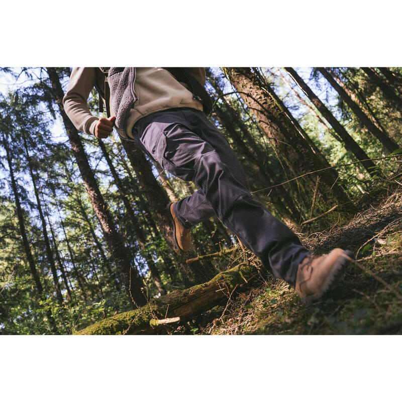 Pantalon cargo rezistent Stepă 500 bumbac 100% Negru