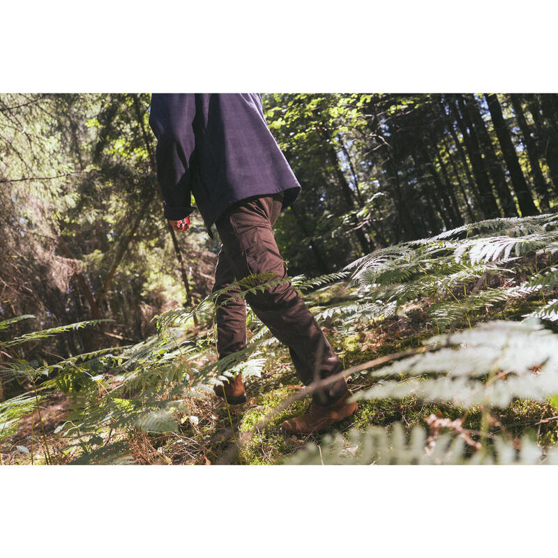 Pantalon cargo rezistent Stepă 500 bumbac 100%  bicolor