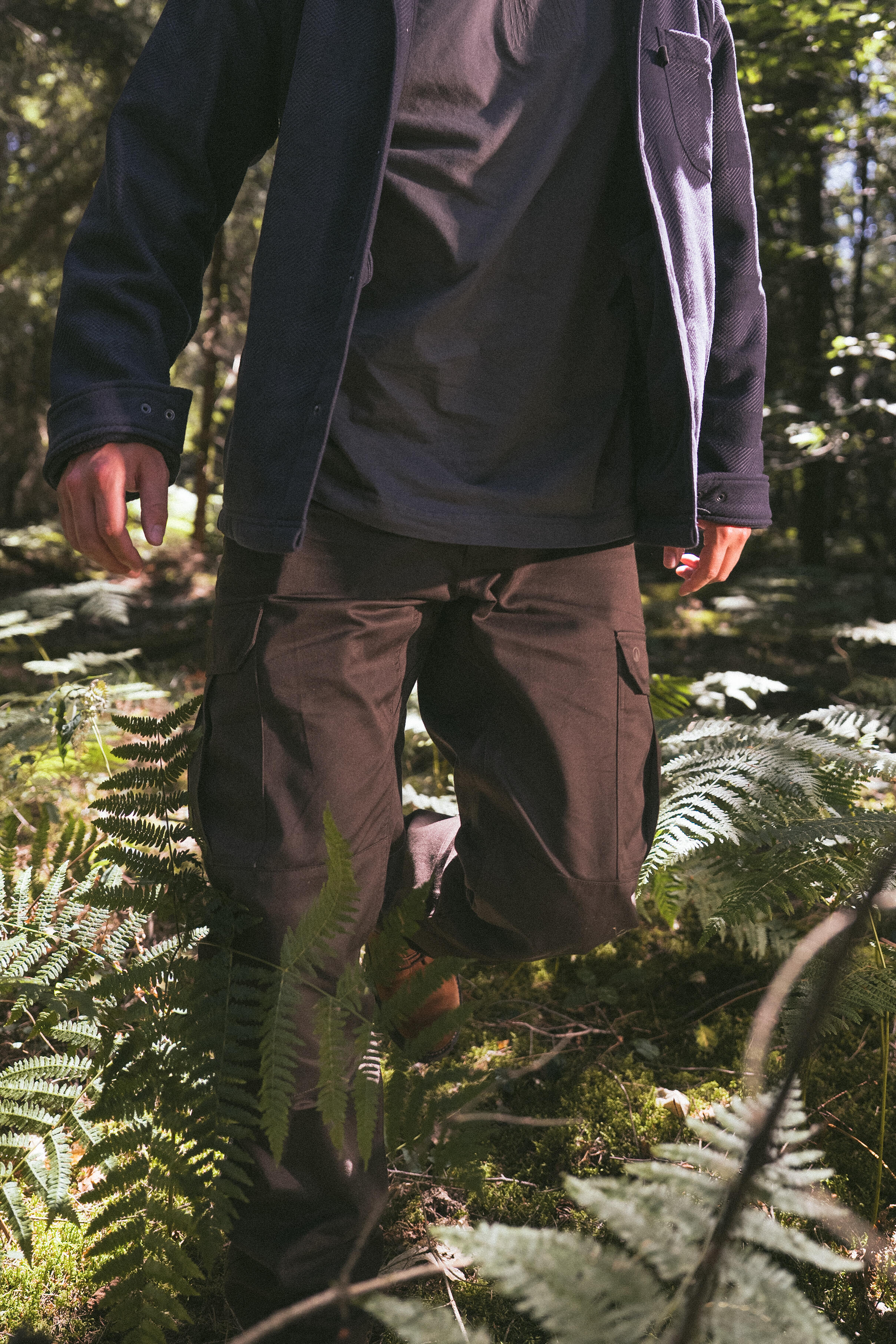 Pantalon cargo de chasse résistant homme, Steppe 500 noir 8/13