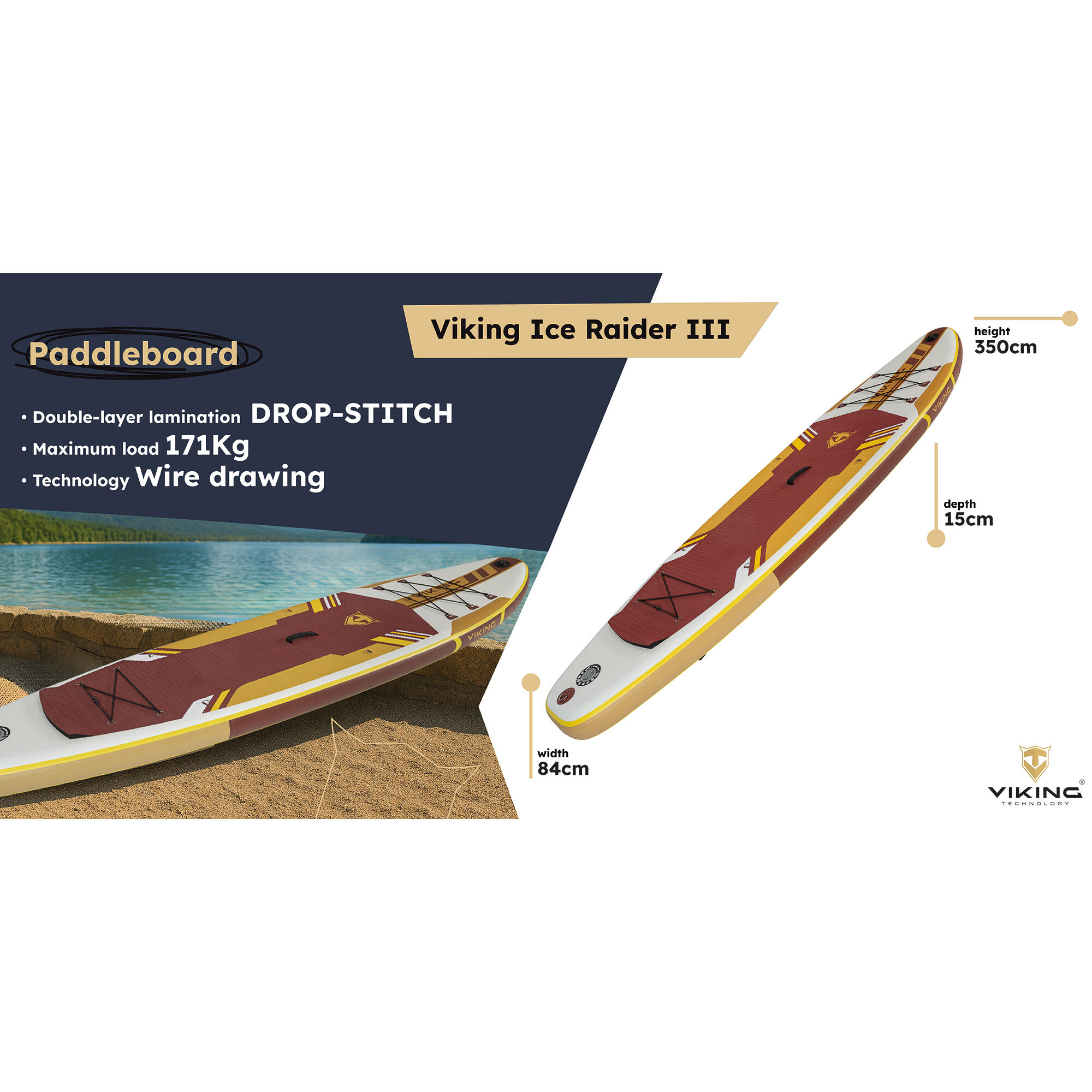 Nafukovací paddleboard Ice Raider III 11'6 3/9