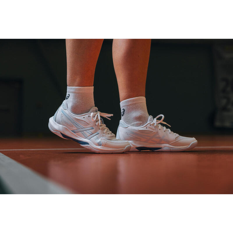 Chaussures multisport indoor Femme, Gel Rocket 12 bleu blanc
